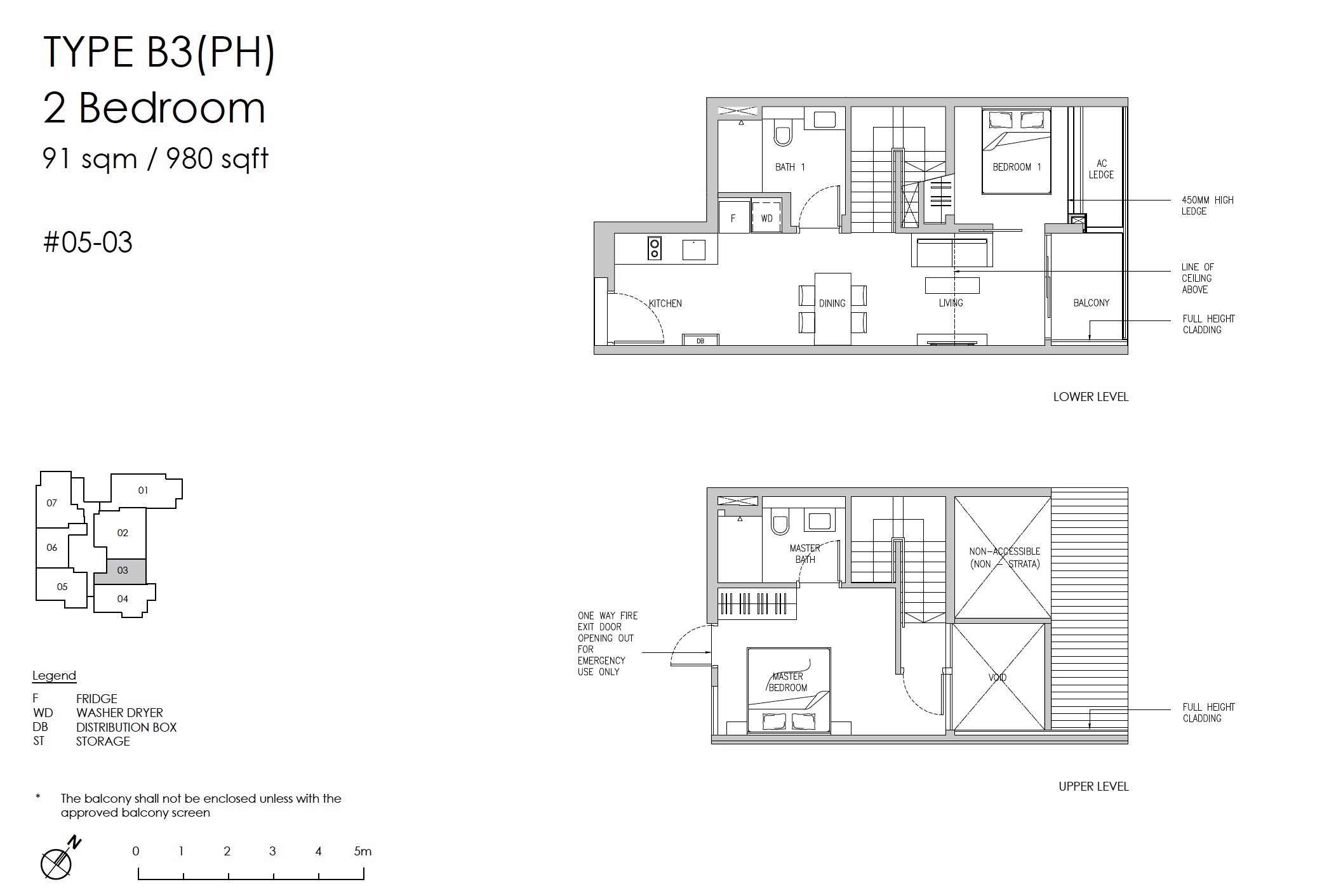 Claydence-Still Road Floor Plan Type B3 2BR Penthouse