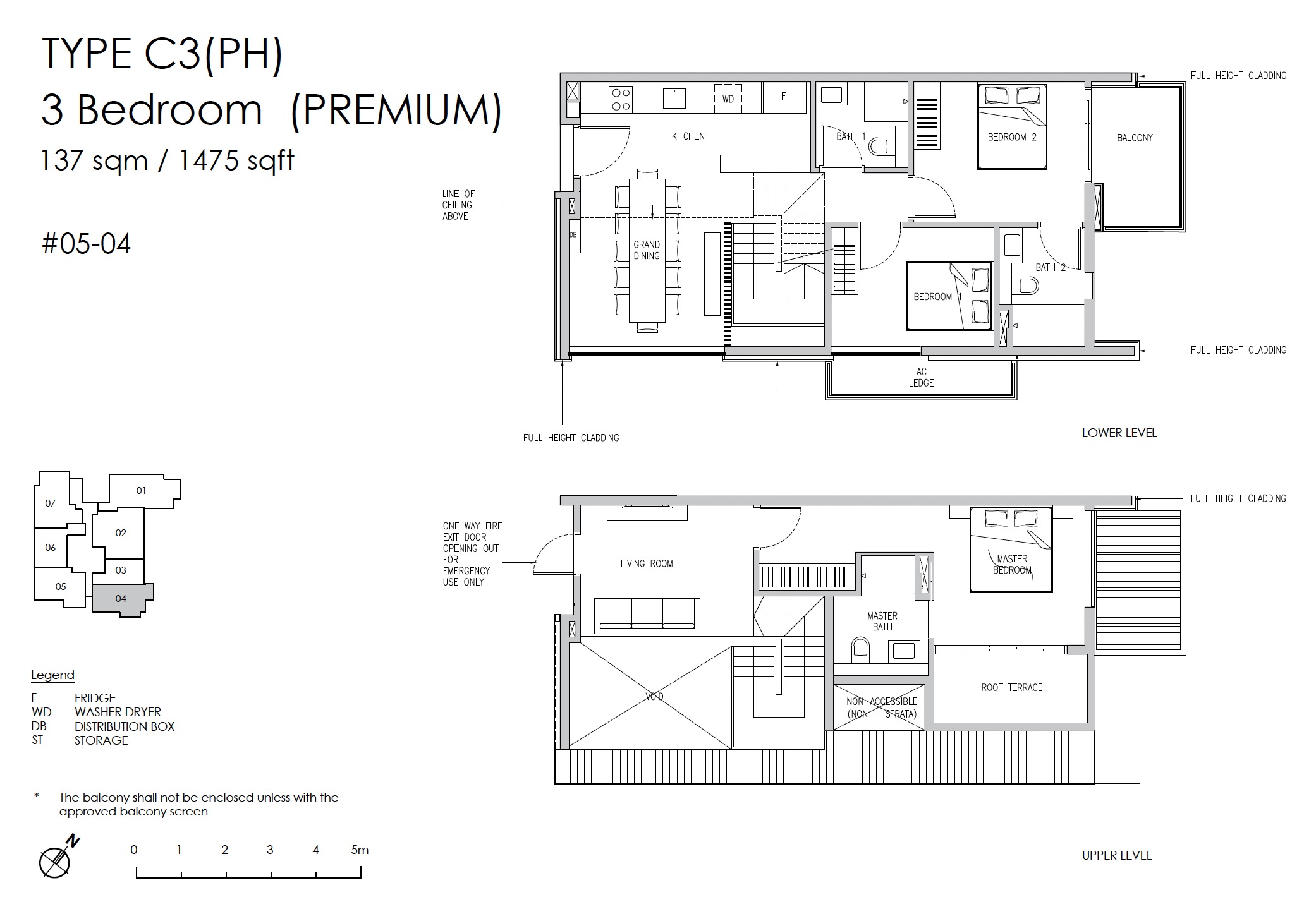 Claydence-Still Road Floor Plan Type C3 3BR Penthouse