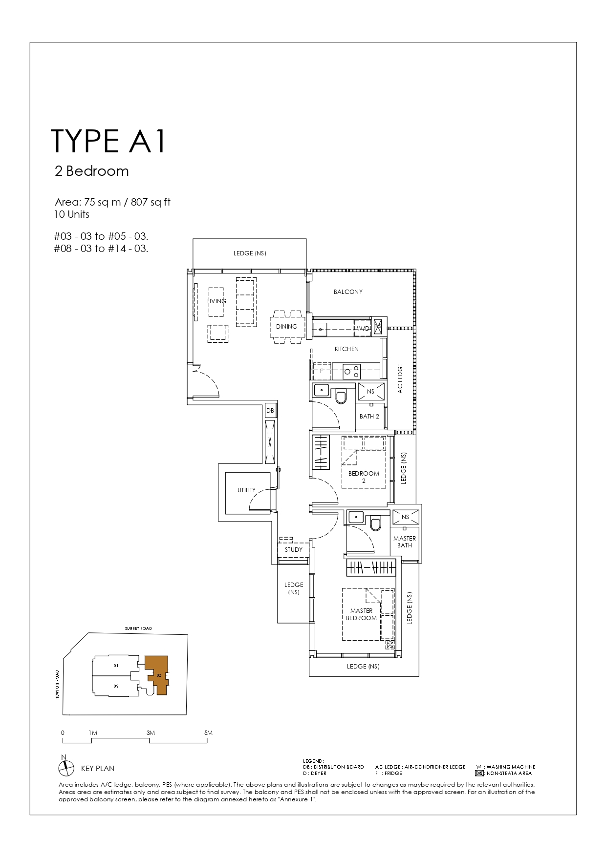 Sanctuary Newton - Floor Plan 2BR Type A1