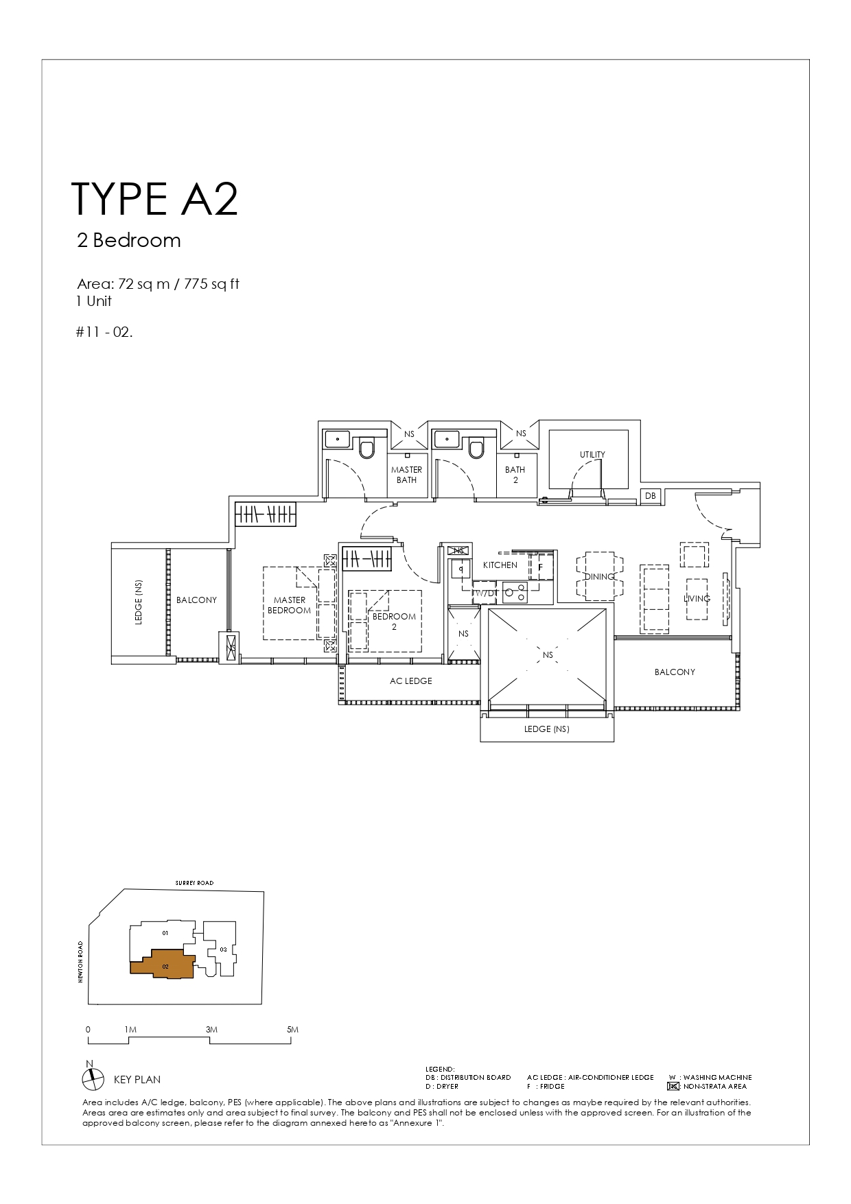 Sanctuary Newton - Floor Plan 2BR Type A2