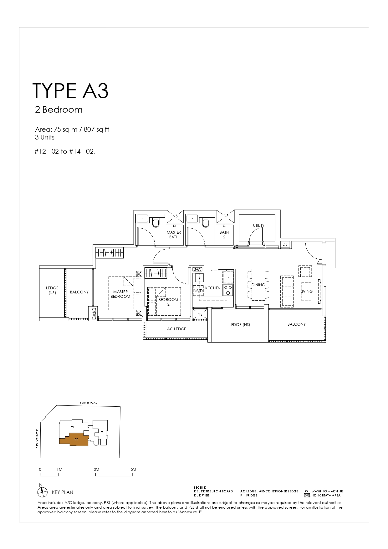 Sanctuary Newton - Floor Plan 2BR Type A3