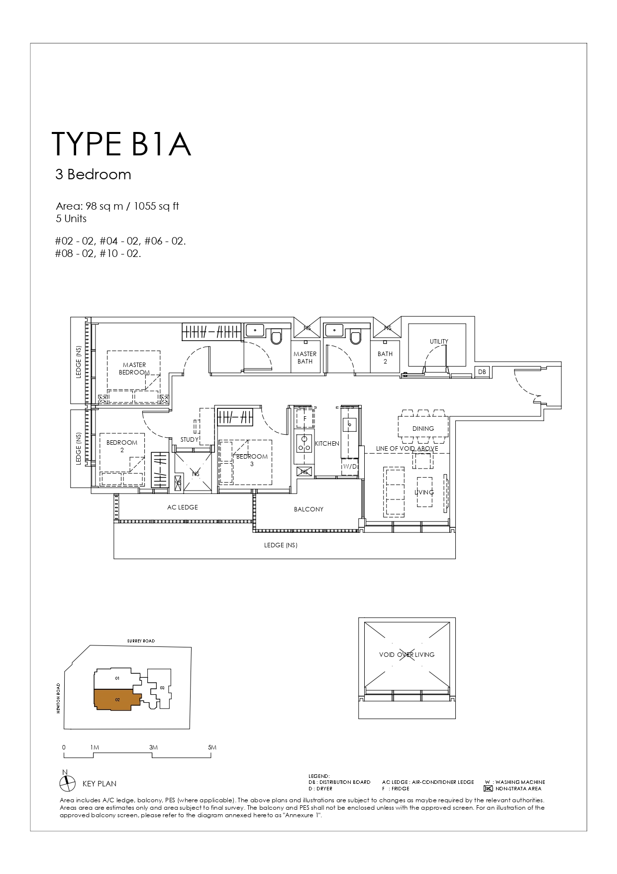 Sanctuary Newton - Floor Plan 3BR Type B1A