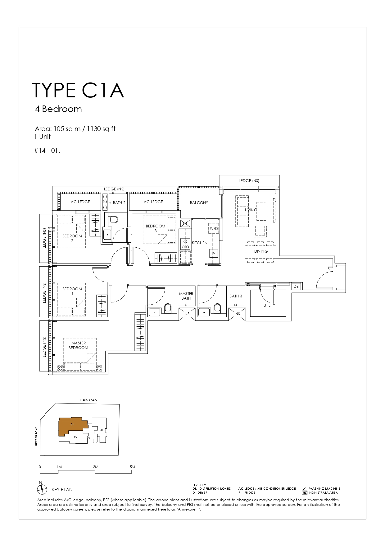 Sanctuary Newton - Floor Plan 4BR Type C1A