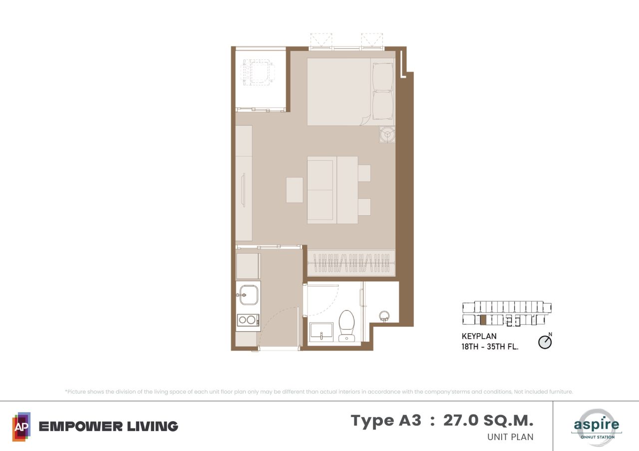 Aspire-Onnut-Station-floor plan A3 27sqm