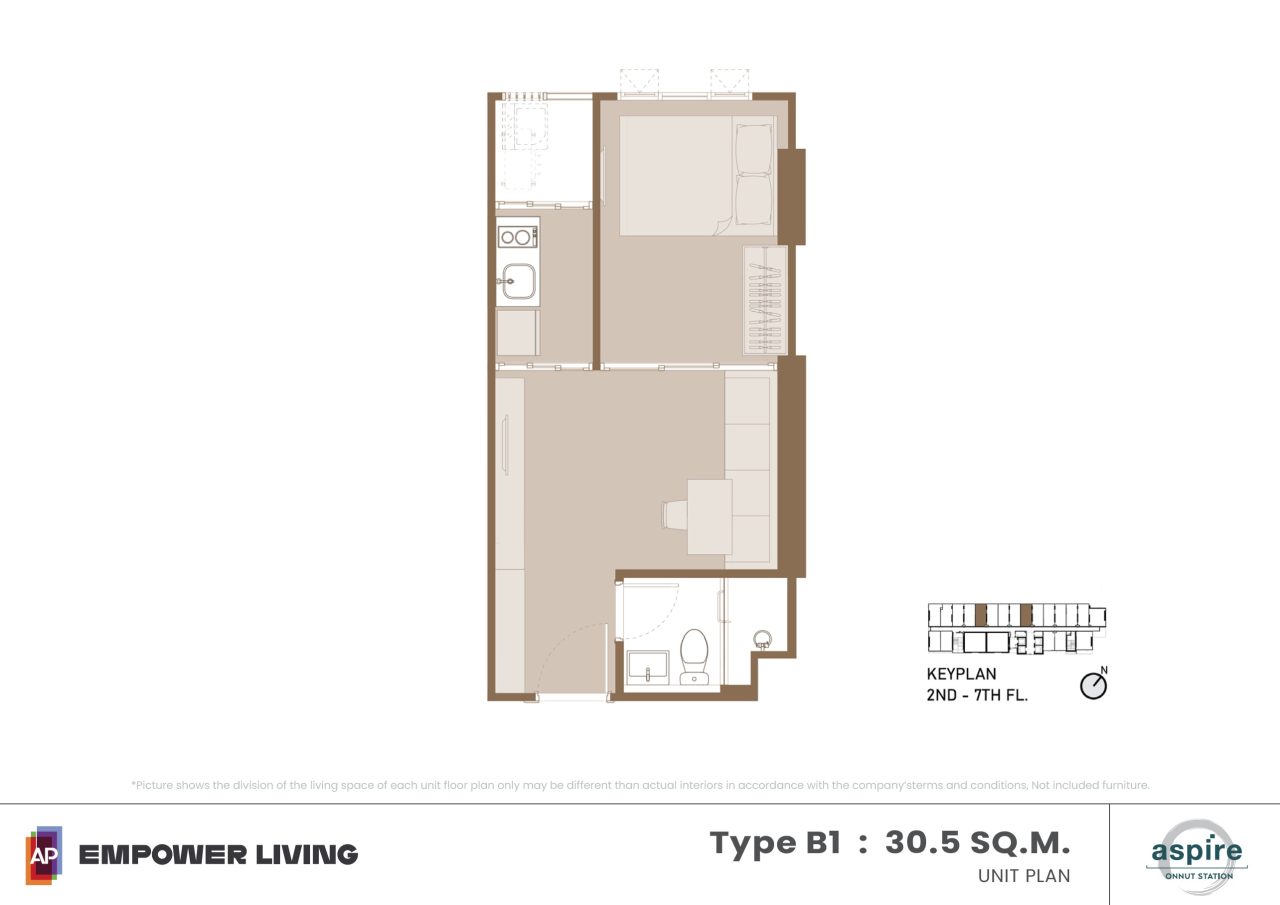 Aspire-Onnut-Station-floor plan B1 30.5sqm