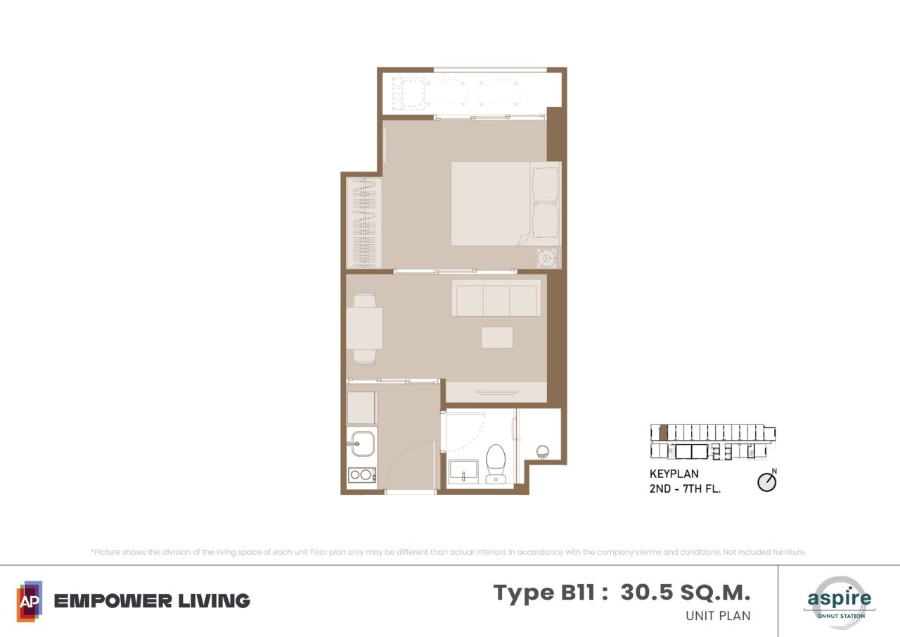 Aspire-Onnut-Station-floor plan B11 30.5sqm