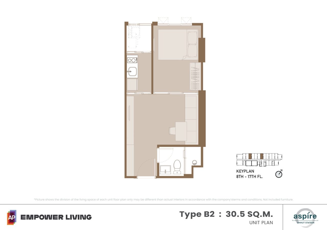 Aspire-Onnut-Station-floor plan B2 30.5sqm