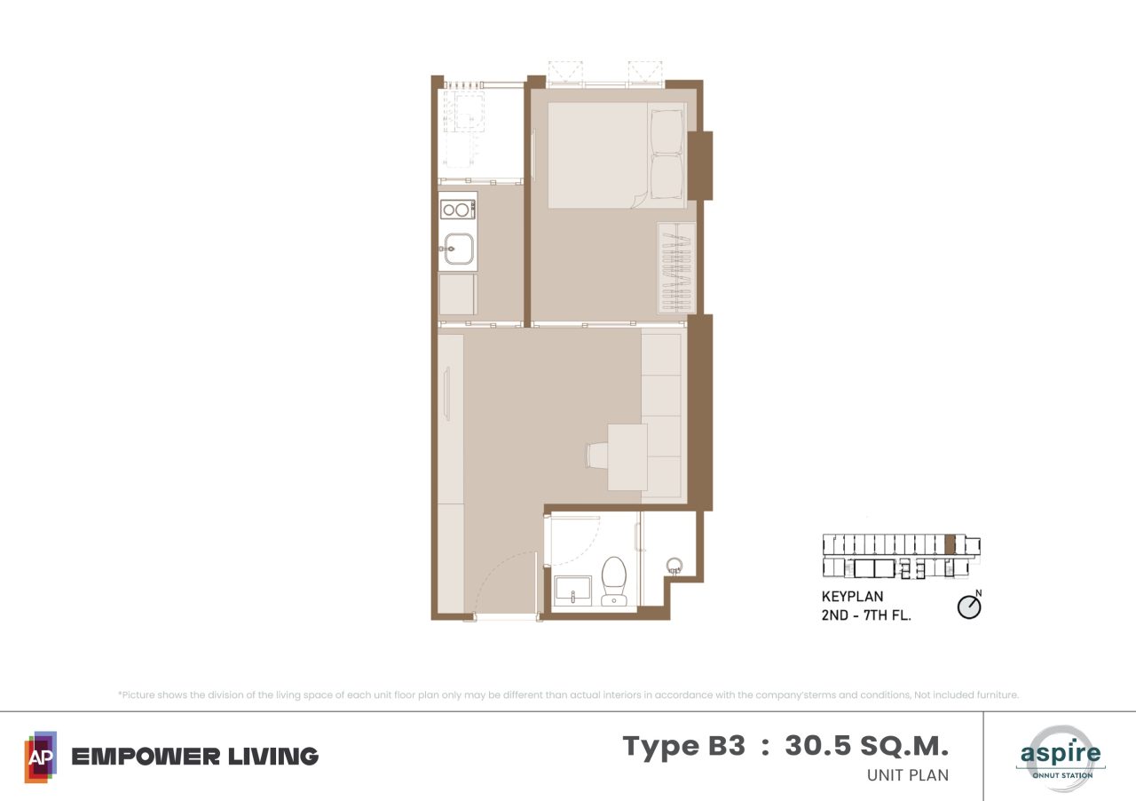 Aspire-Onnut-Station-floor plan B3 30.5sqm