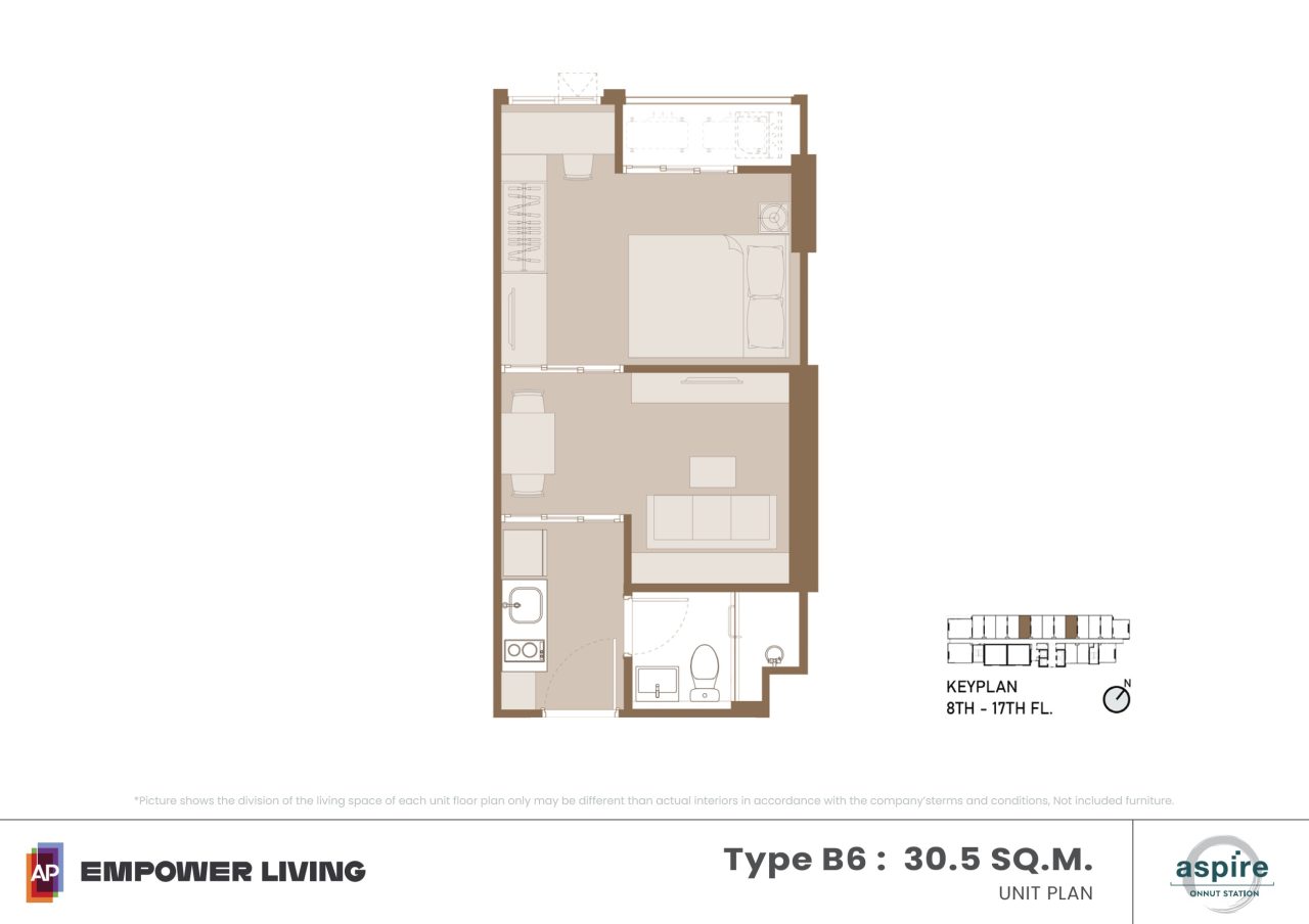 Aspire-Onnut-Station-floor plan B6 30.5sqm