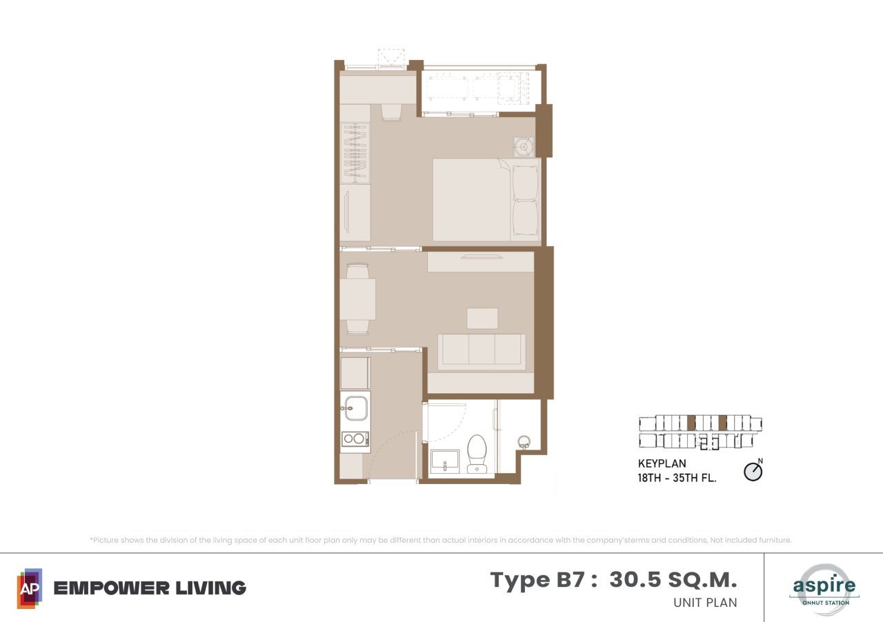 Aspire-Onnut-Station-floor plan B7 30.5sqm