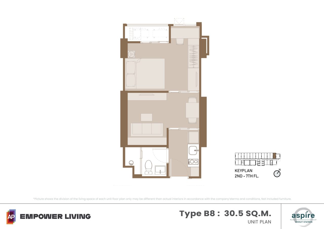 Aspire-Onnut-Station-floor plan B8 30.5sqm