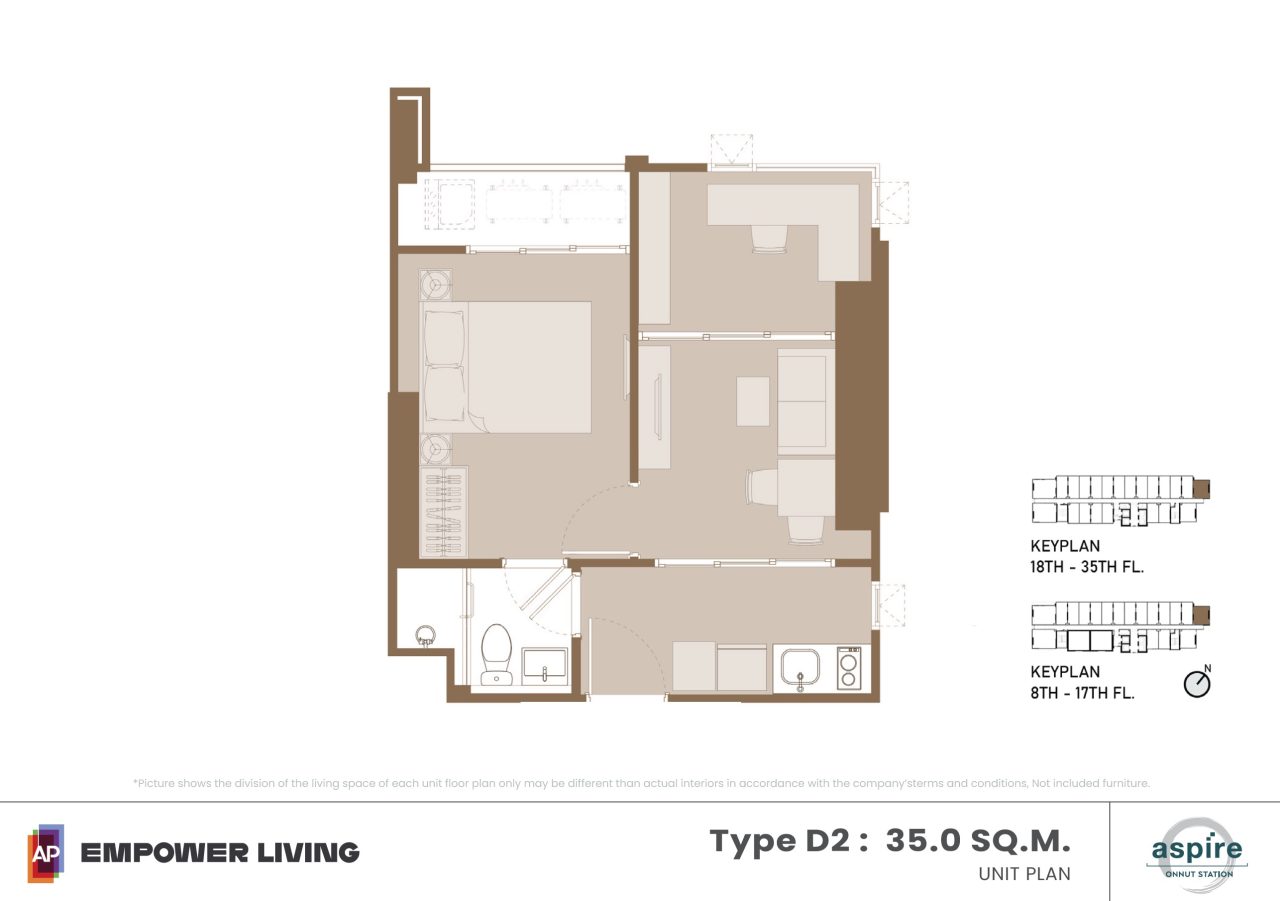 Aspire-Onnut-Station-floor plan D2 35.0sqm