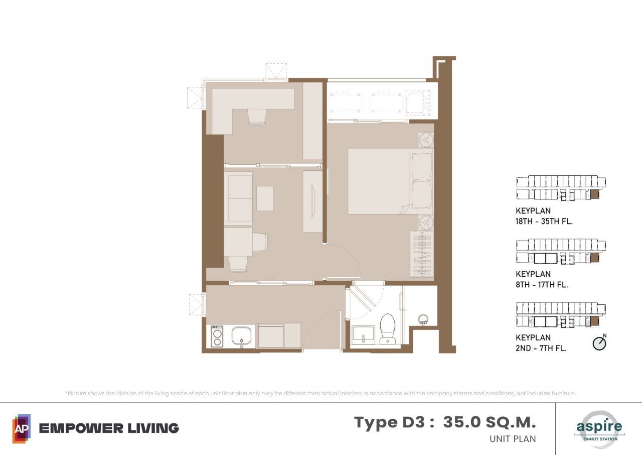 Aspire-Onnut-Station-floor plan D3 35.0sqm