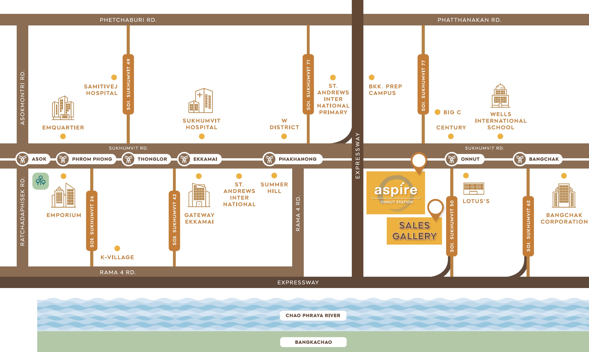 Aspire-Onnut-Station-location map