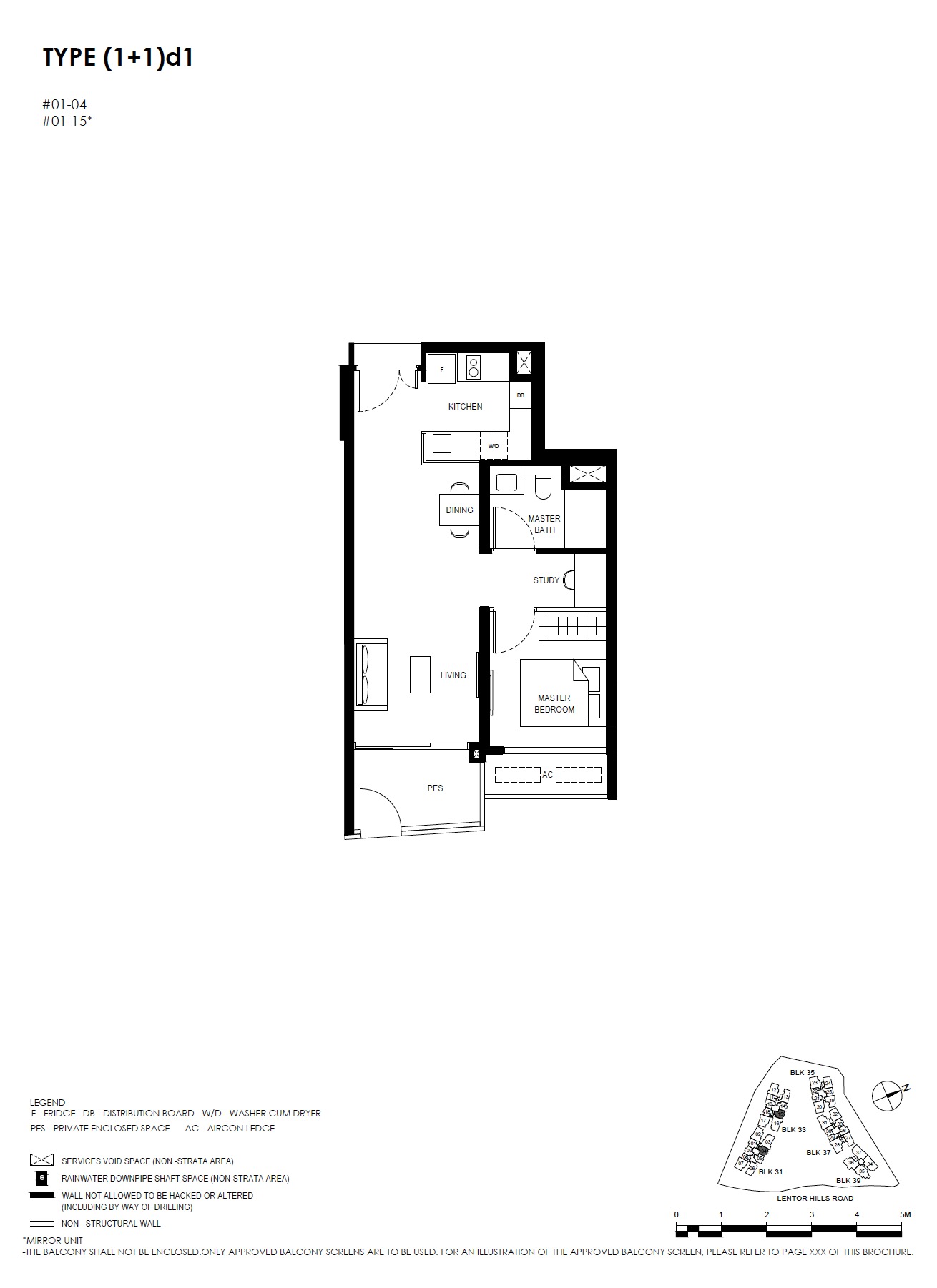 Lentor Hills Residences Type 1BR_1 -5