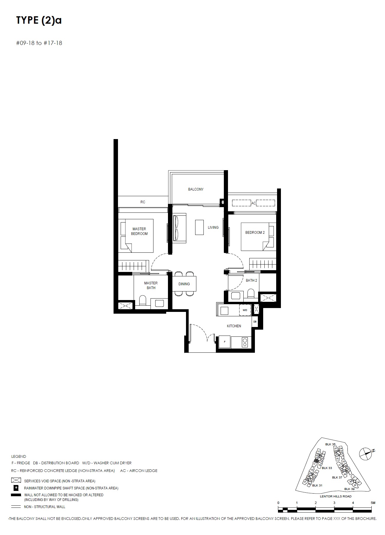 Lentor Hills Residences Type 2BR -2