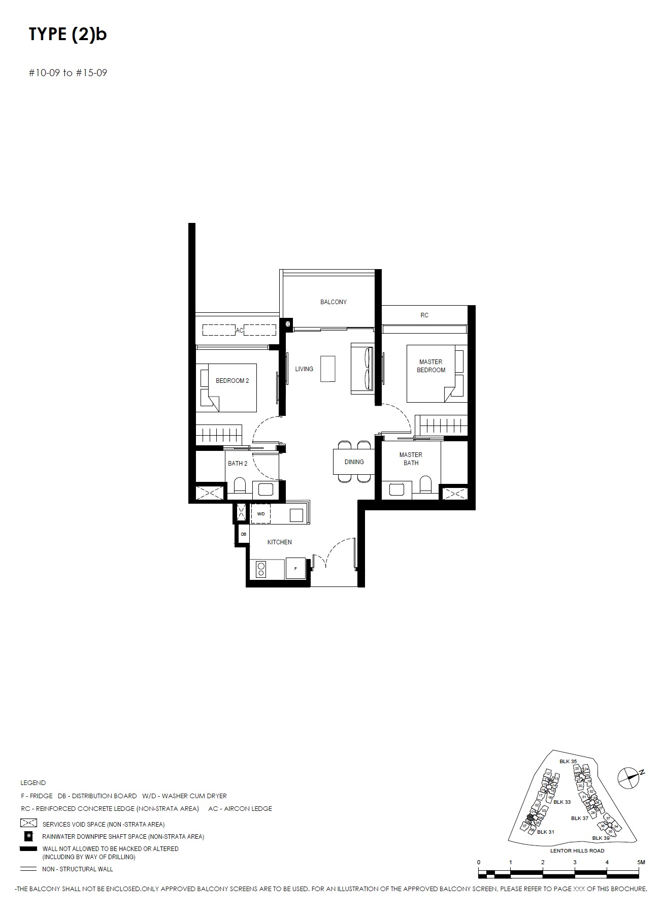 Lentor Hills Residences Type 2BR -4