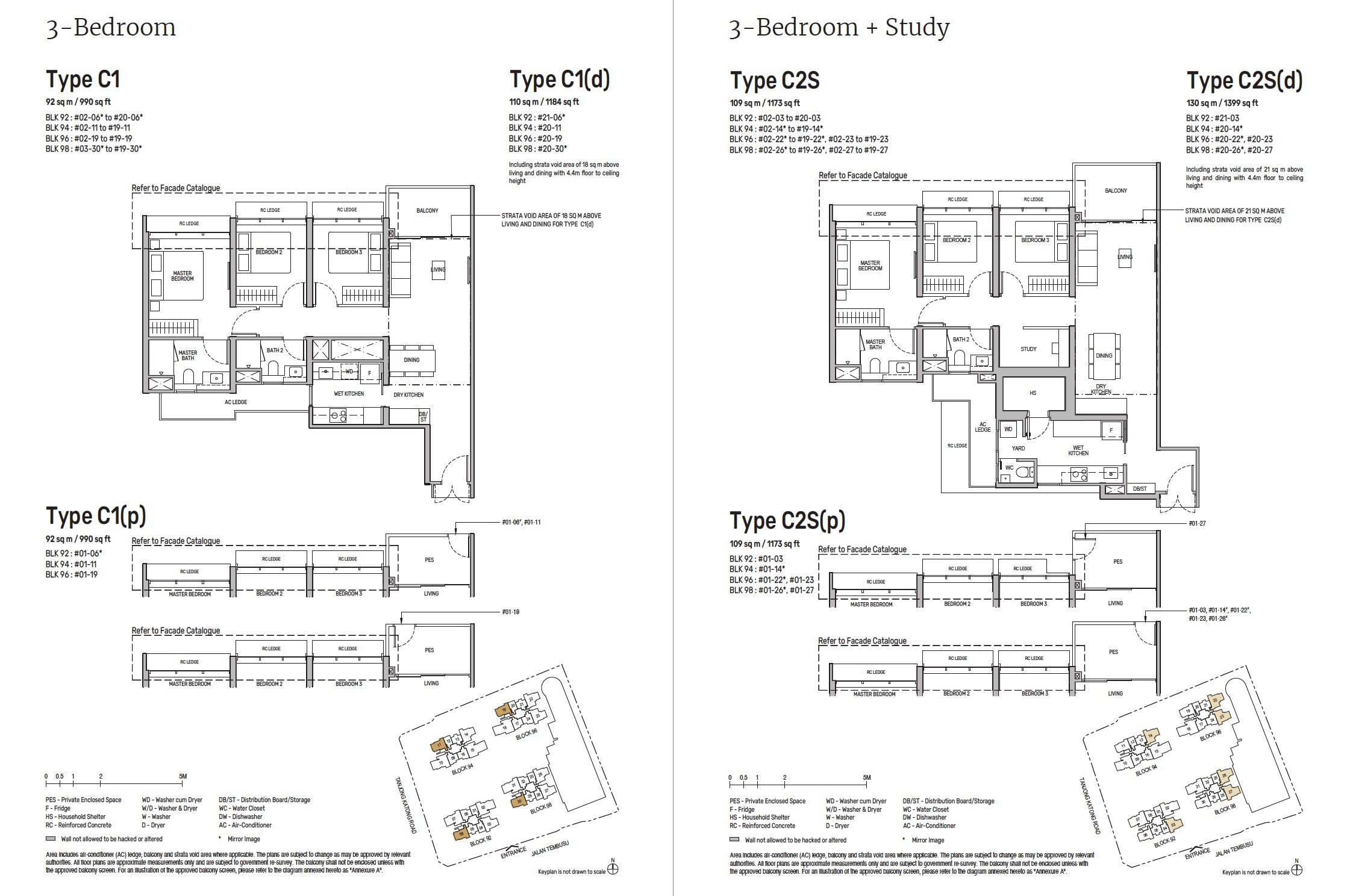 Tembusu Grand 3BR Floor Plan