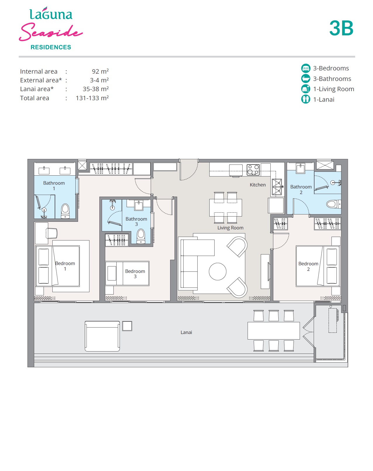 Laguna Seaside Phuket Type 3B 131-133sqm