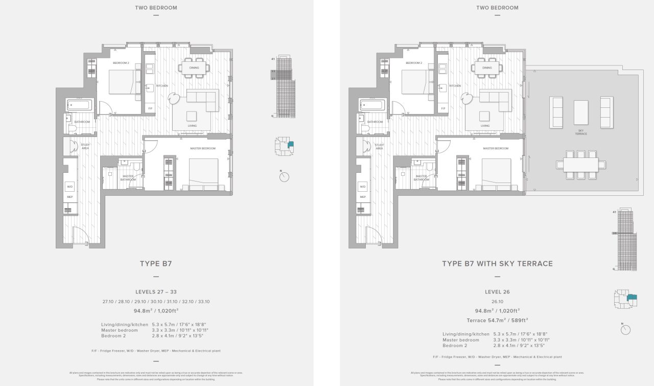 Sky Residences 2BR-4 Floor Plan