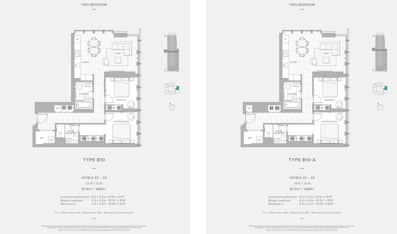 Sky Residences 2BR-6 Floor Plan