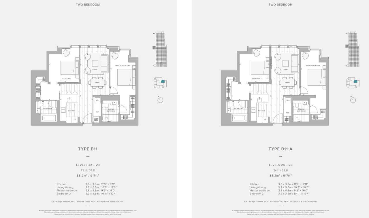 Sky Residences 2BR-7 Floor Plan