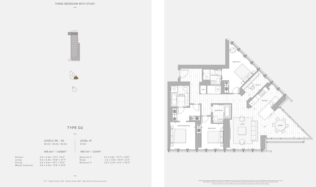 Sky Residences 3BR-3 Floor Plan