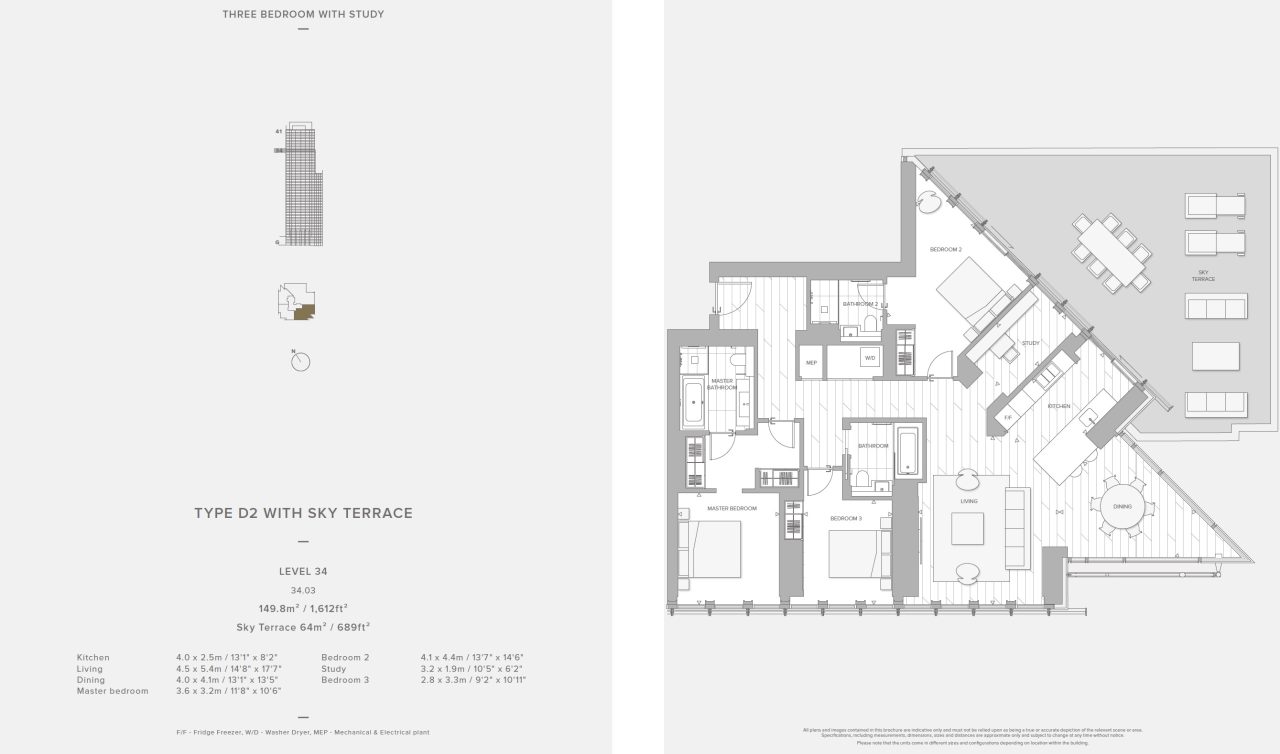 Sky Residences 3BR-4 Floor Plan