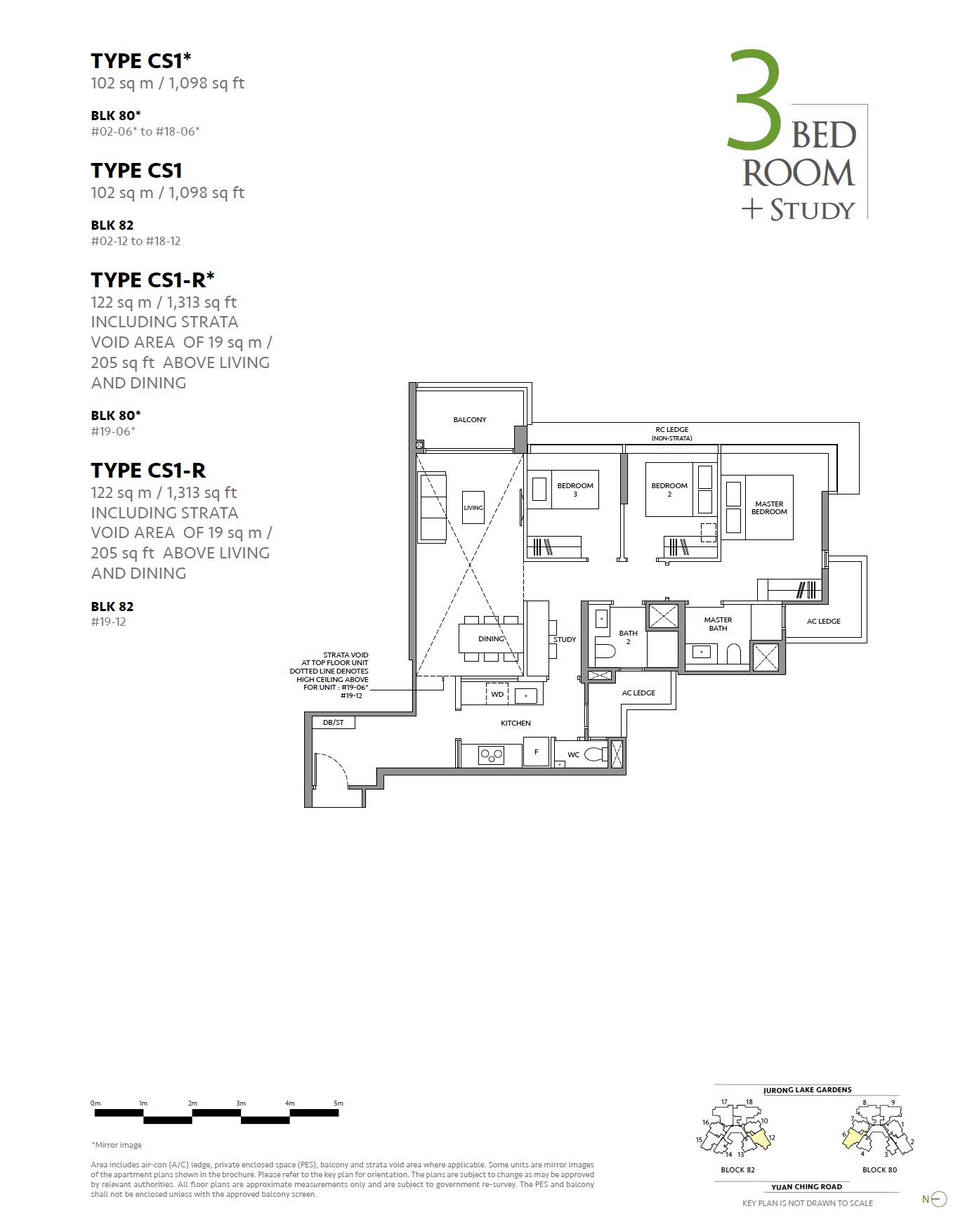 Lake Garden Residences- 3BR+Study CS1 Layout