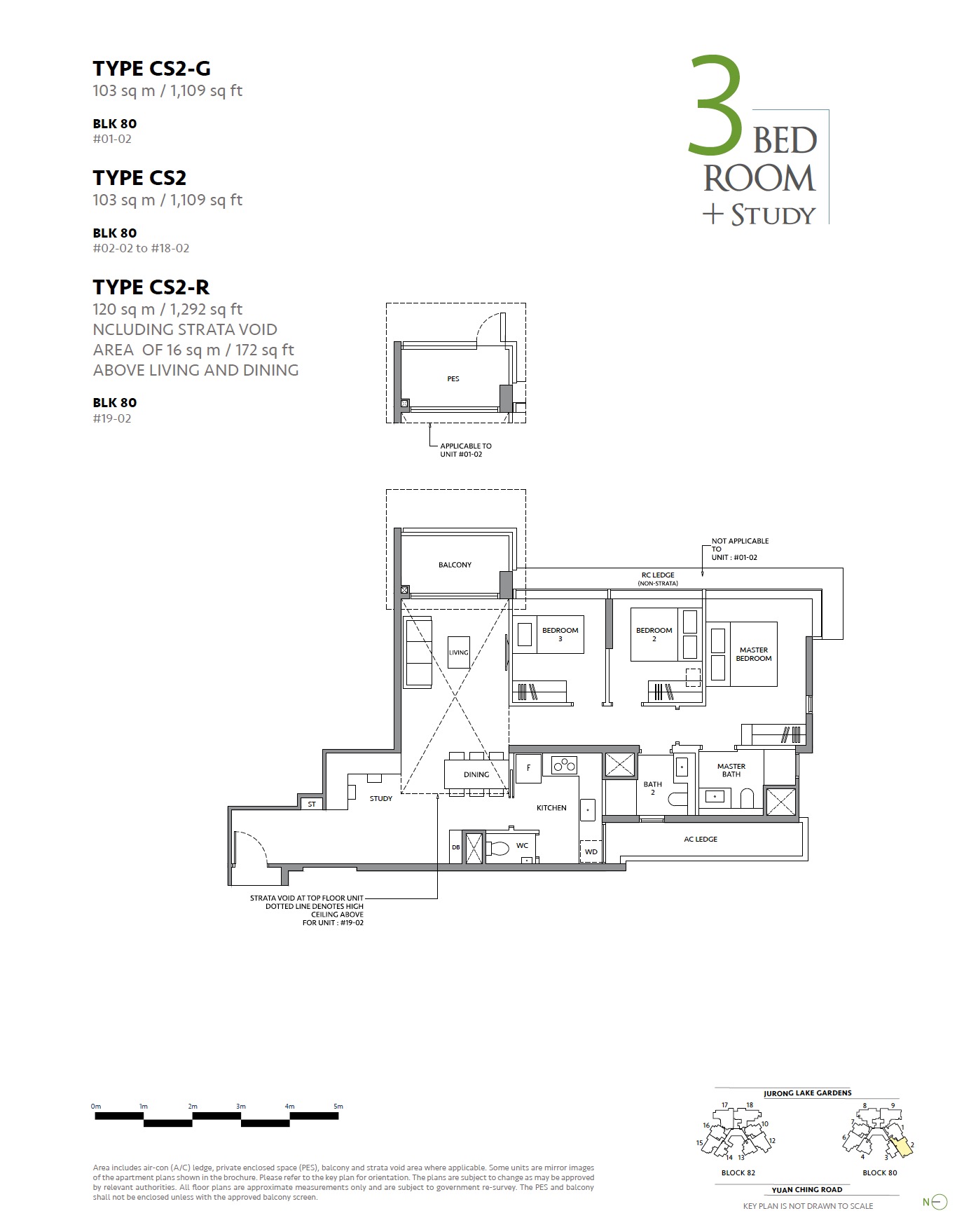 Lake Garden Residences- 3BR+Study CS2 Layout