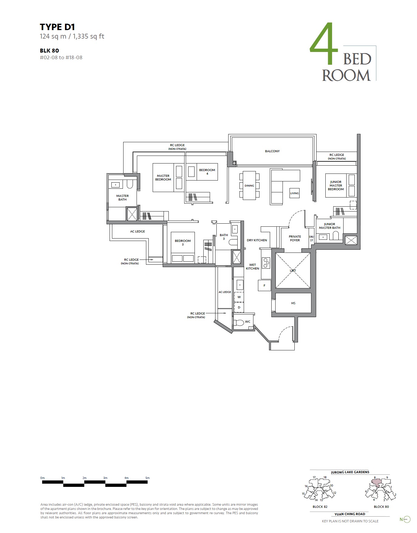 Lake Garden Residences- 4BR D1 Layout