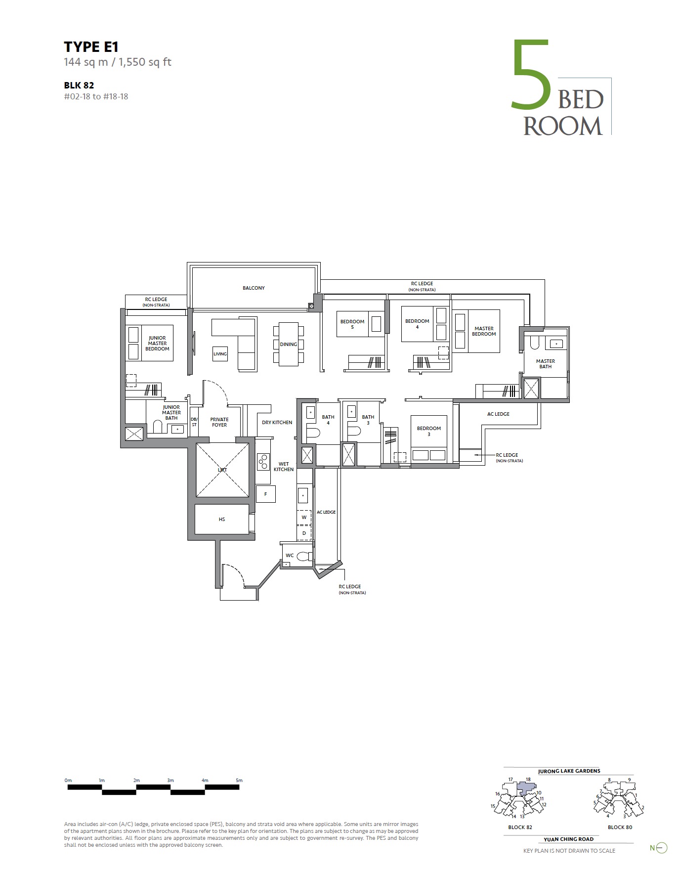 Lake Garden Residences- 5BR E1 Layout