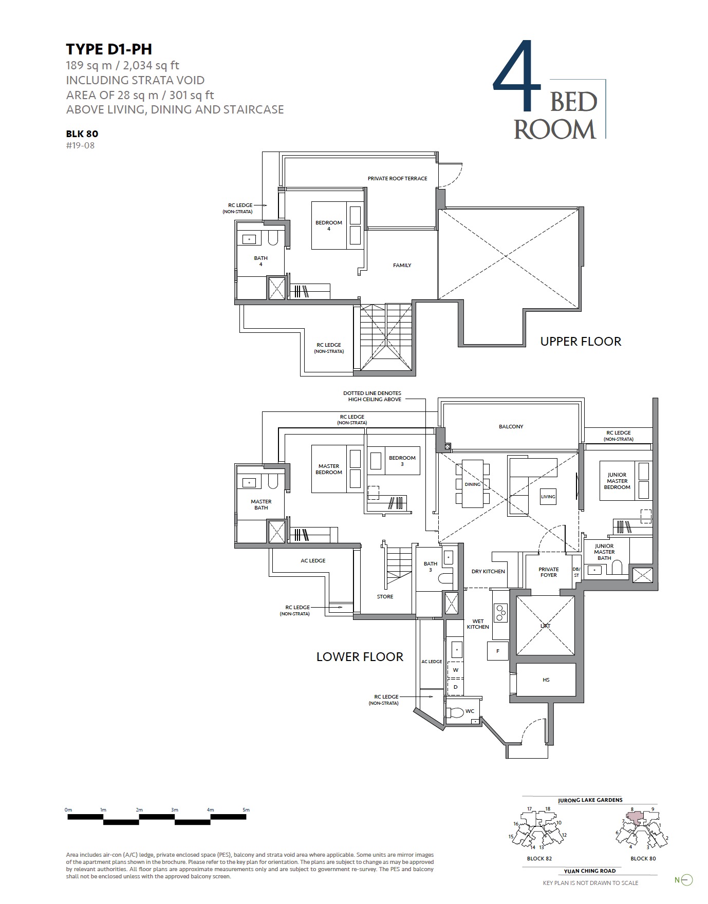 Lake Garden Residences- Penthousre 4BR D1-PH Layout