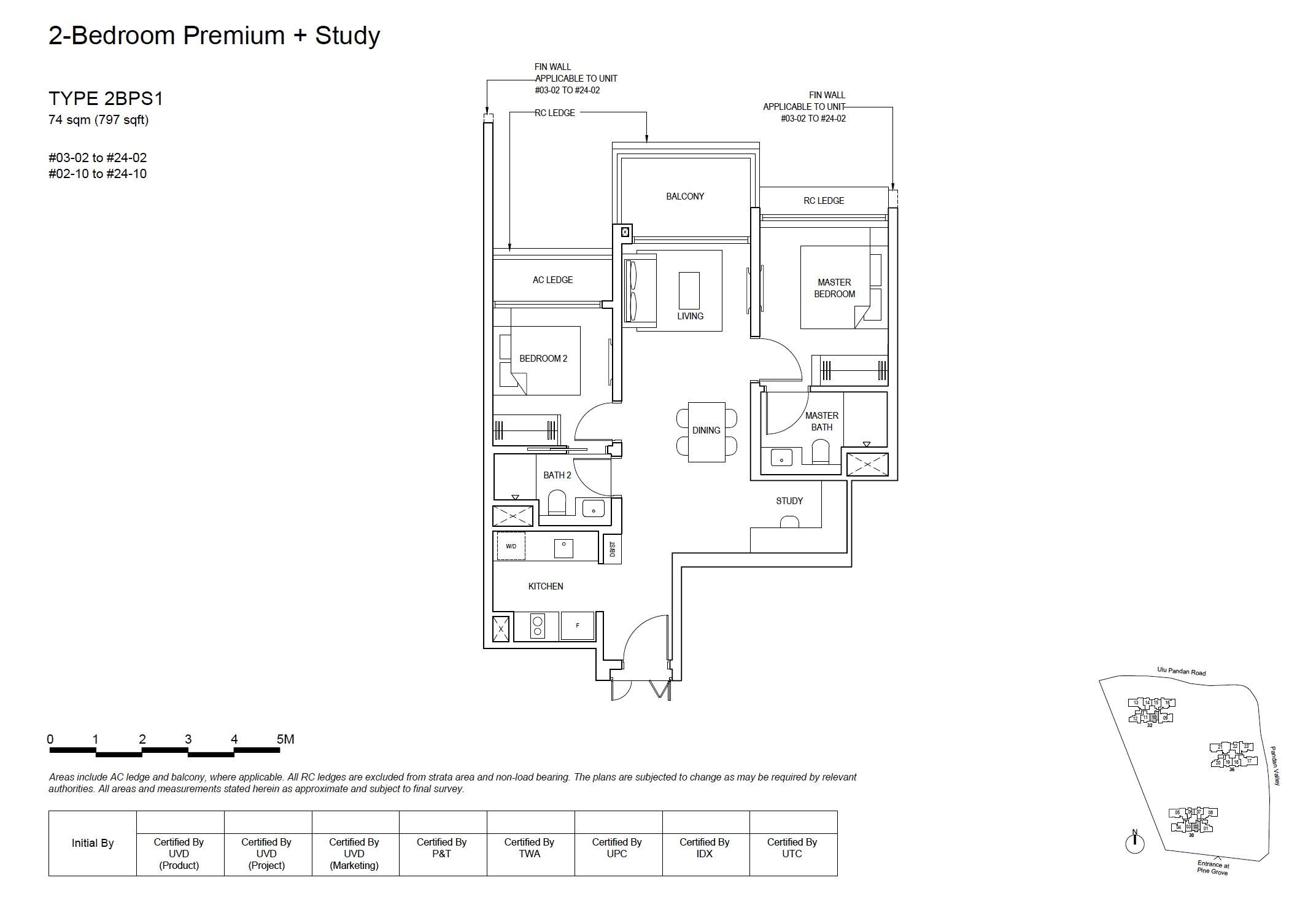 Pinetree Hill 2BR Premium +S Type 2BPS1 Floor Plan