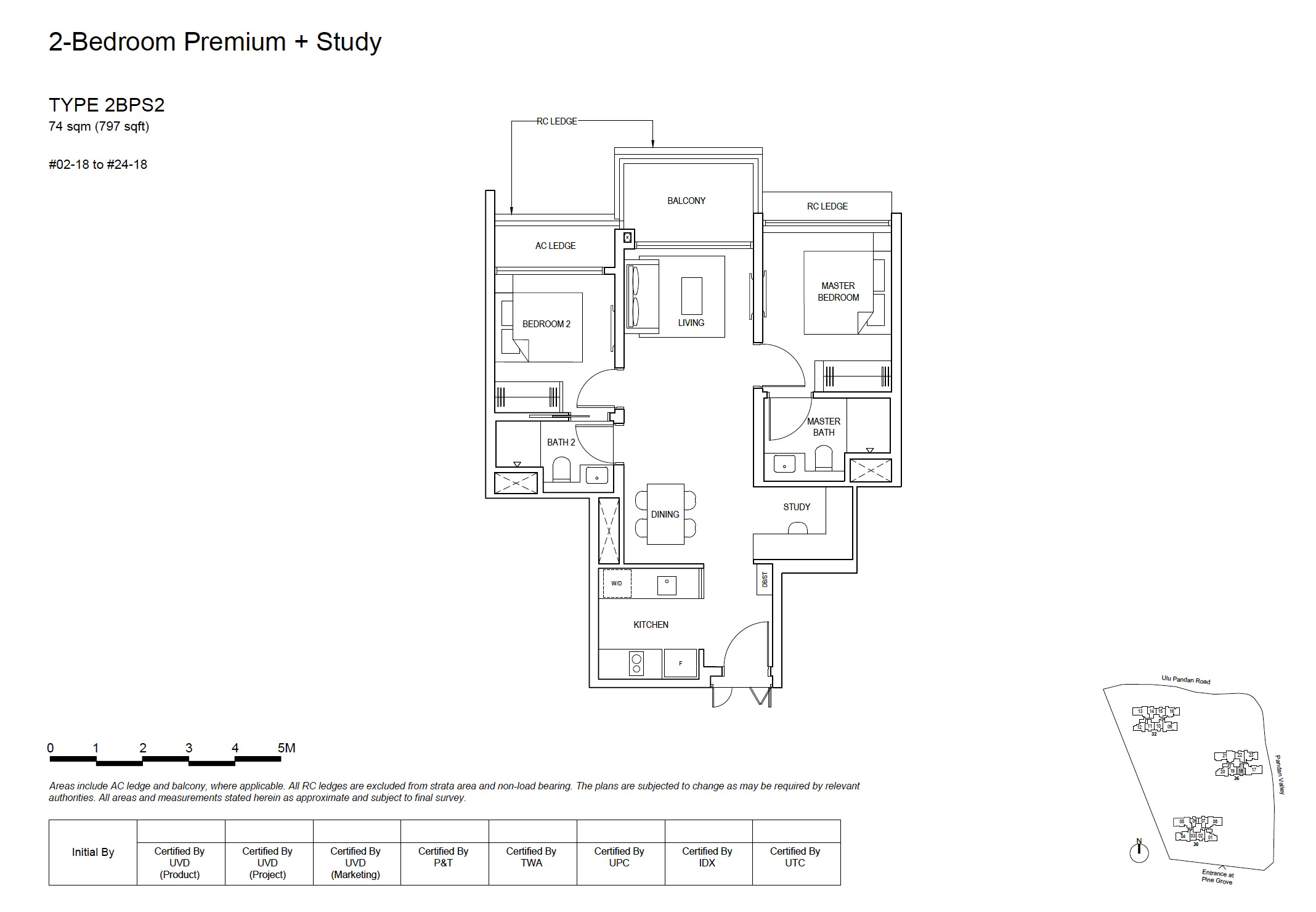 Pinetree Hill 2BR Premium +S Type 2BPS2 Floor Plan