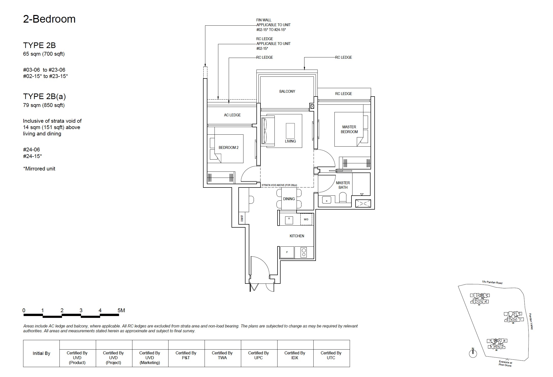 Pinetree Hill 2BR Type 2B Floor Plan