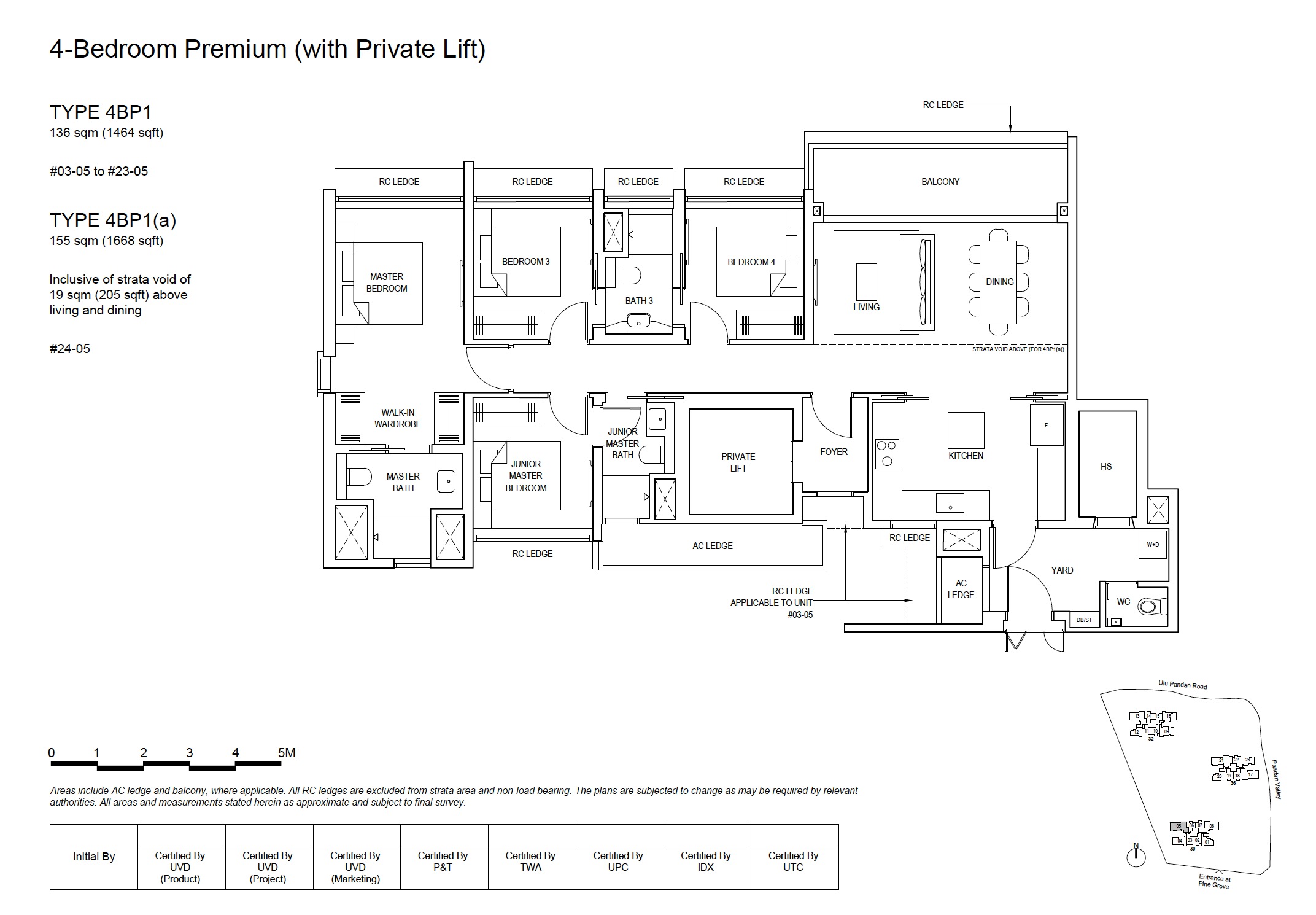 Pinetree Hill 4BR Premium Type 4BP1 Floor Plan