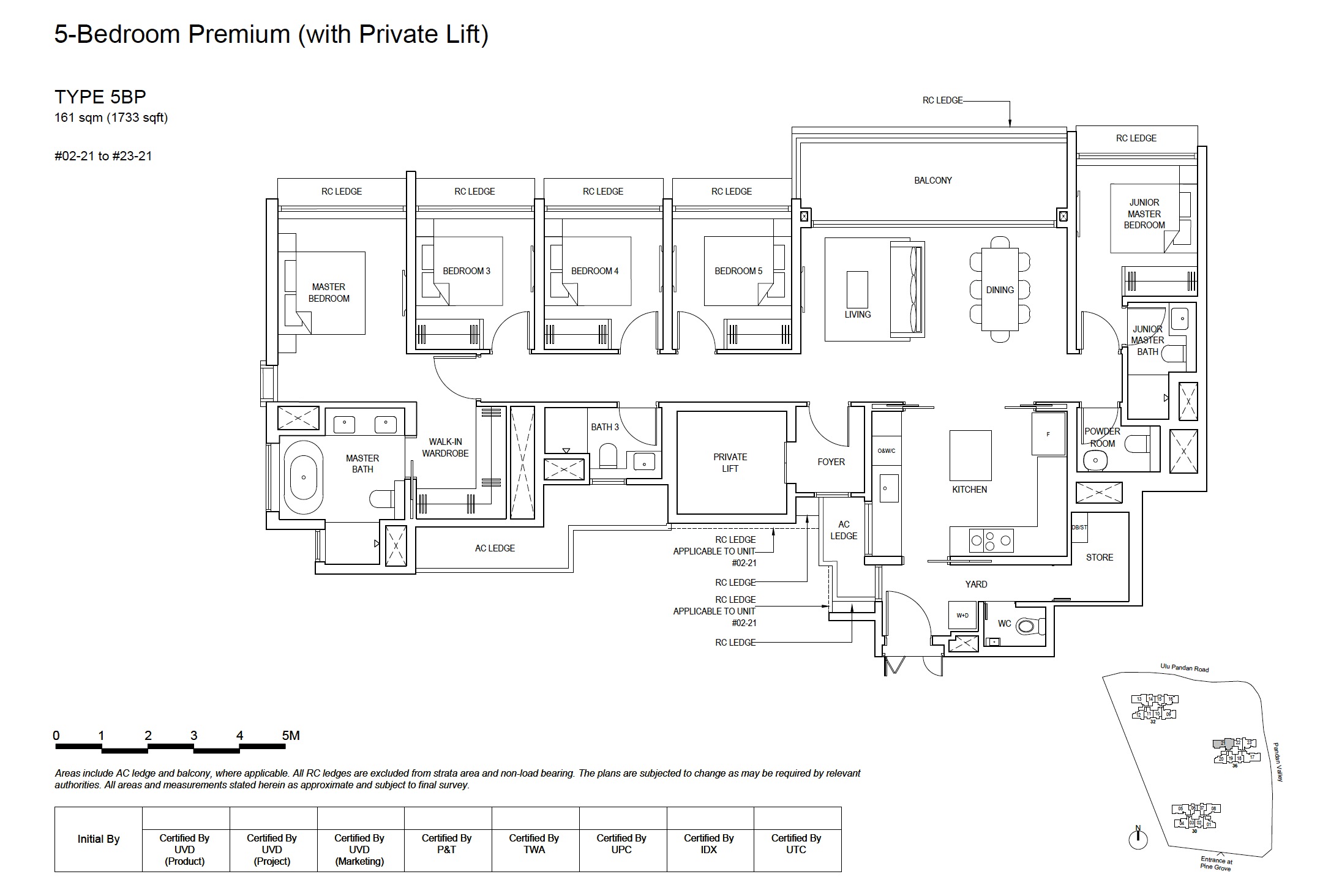 Pinetree Hill 5BR Type 5BP Floor Plan