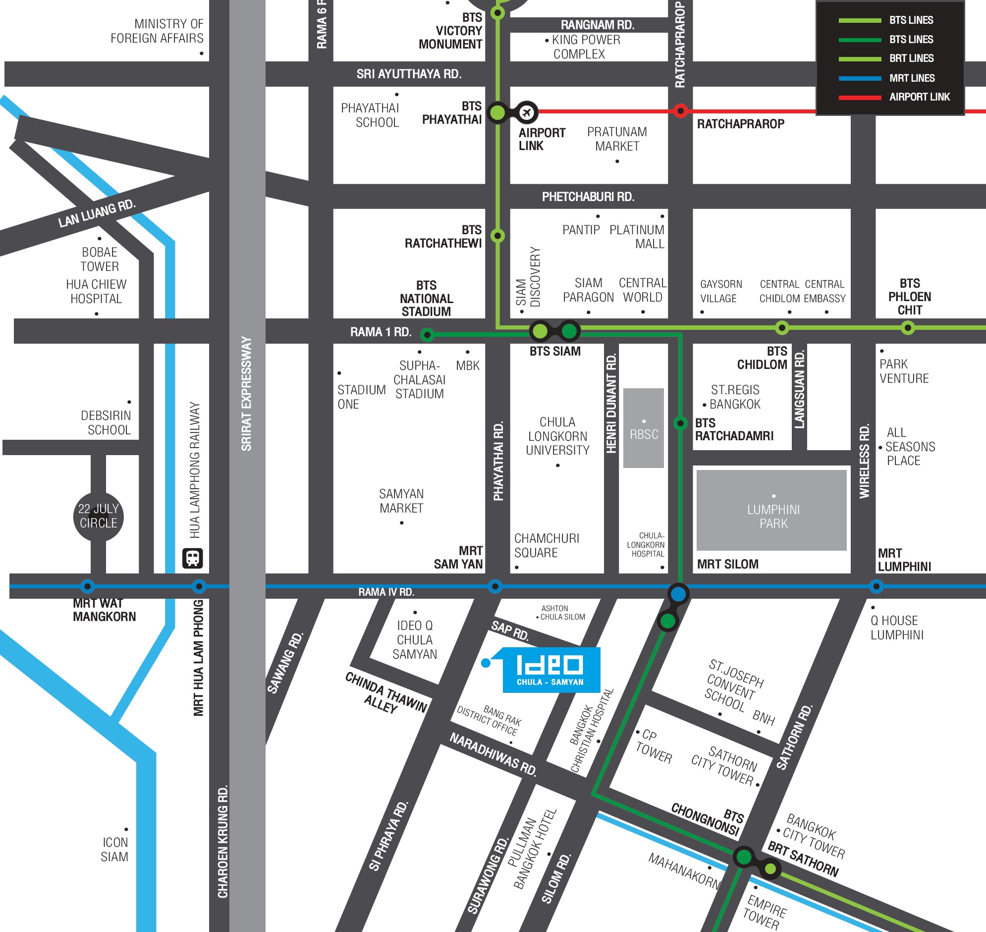 Ideo Chula Samyan - Location Map