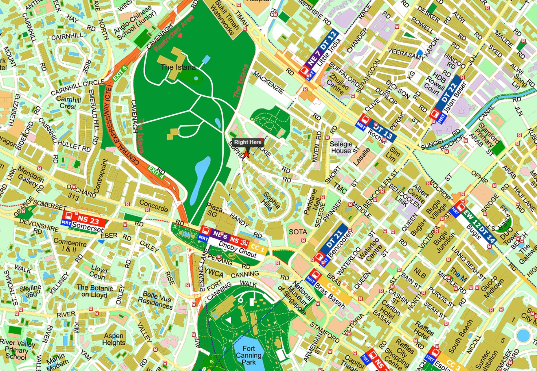 Orchard Sophia Location map