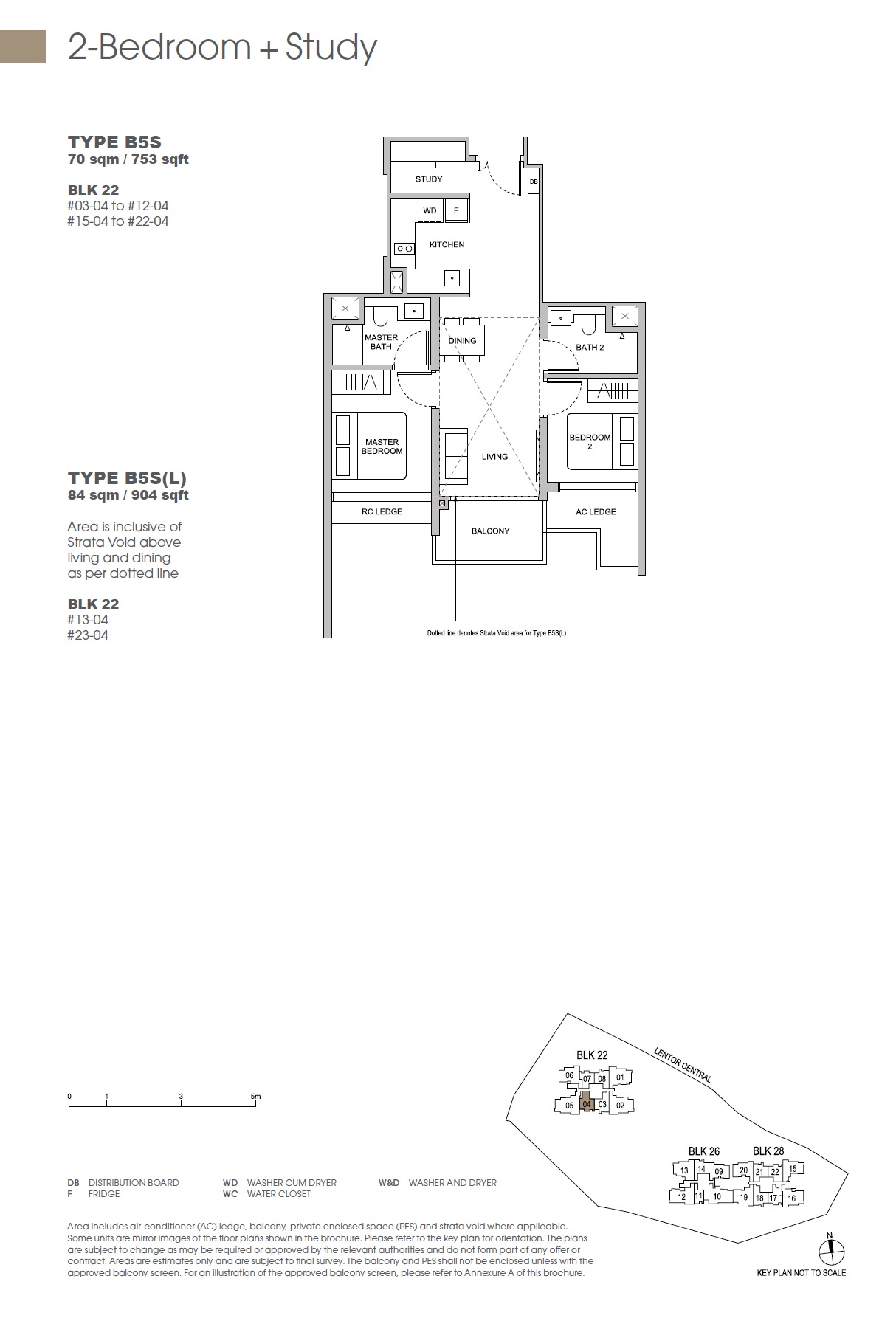 Hillock Green 2BR + Study B5S Floor Plan