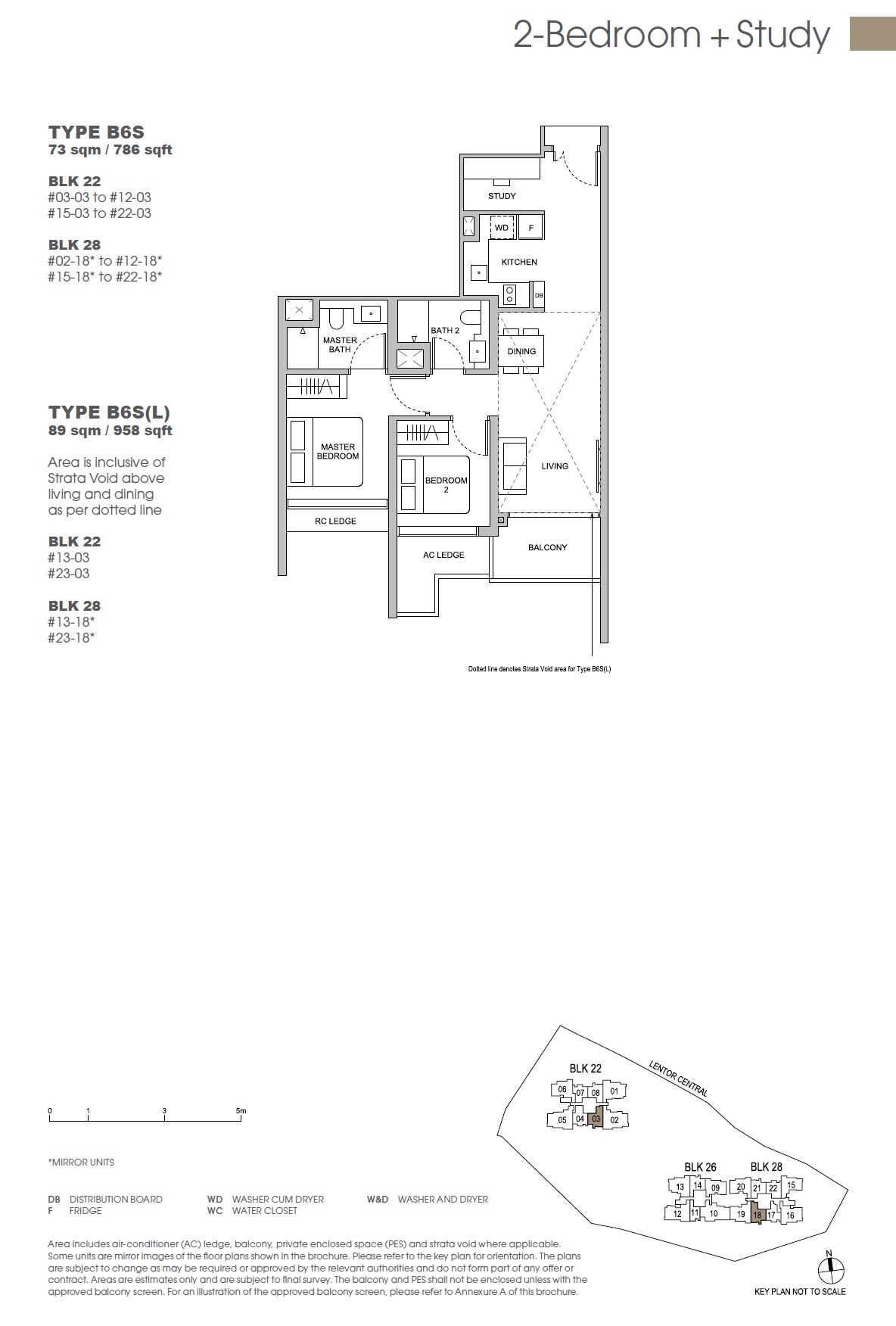 Hillock Green 2BR + Study B6S Floor Plan