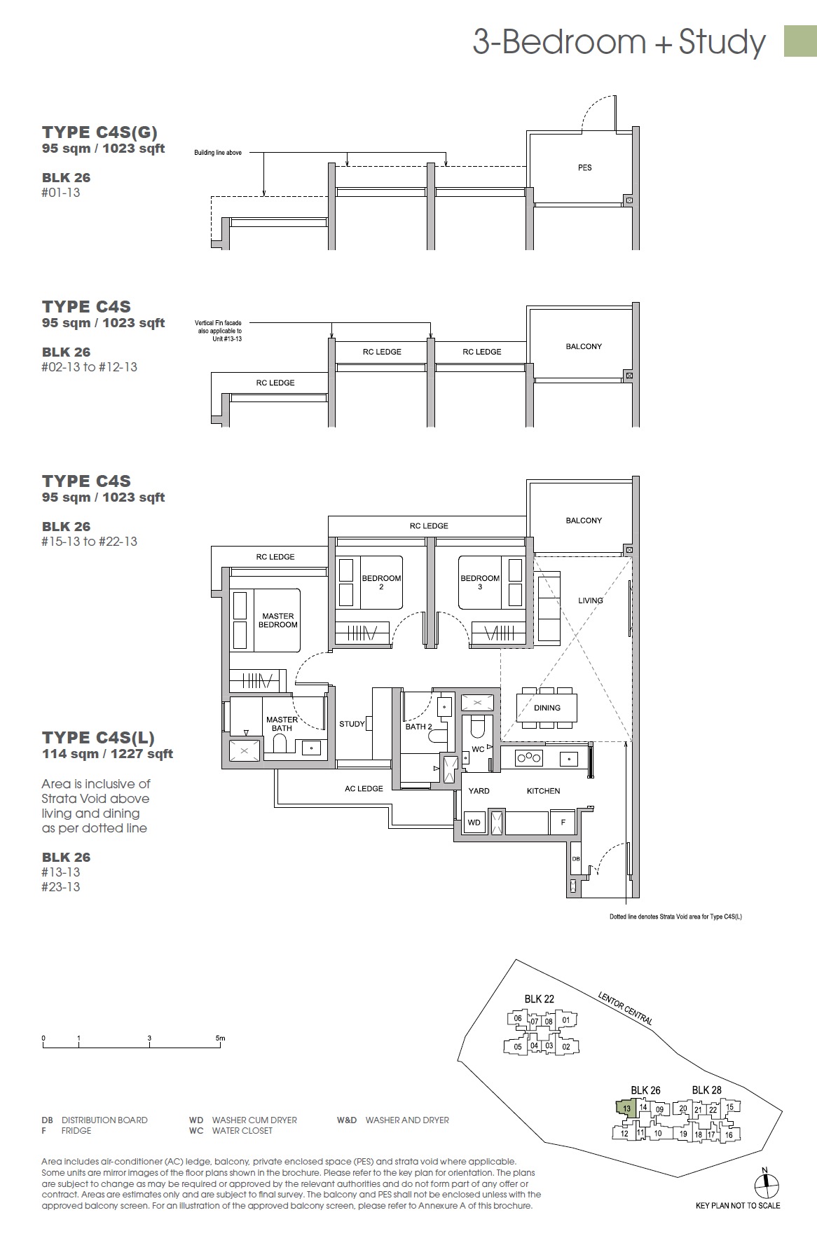 Hillock Green 3BR + Study C4S Floor Plan