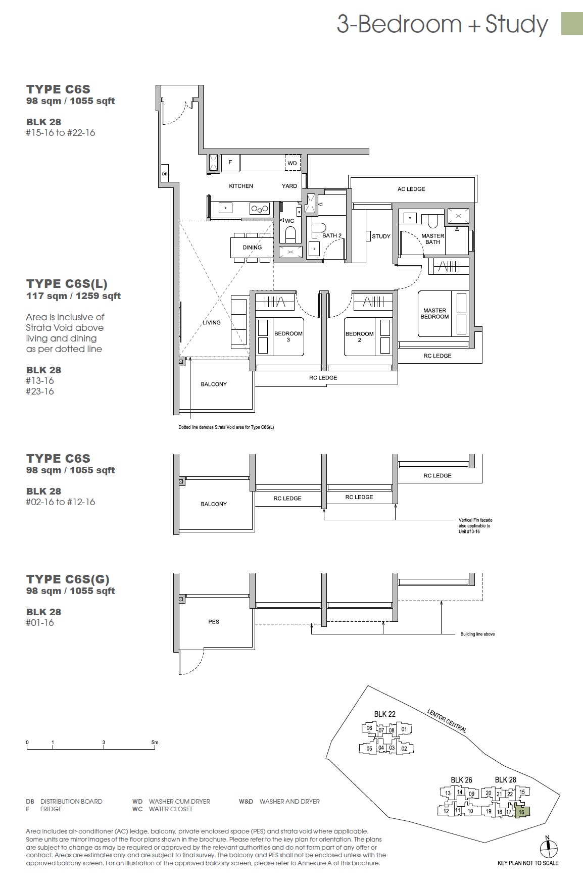 Hillock Green 3BR + Study C6S Floor Plan