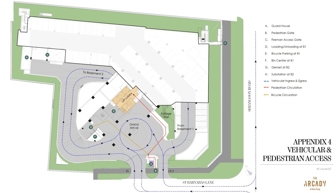 The Arcady Boon Keng -B1 Vehicular & Pedestrian Access