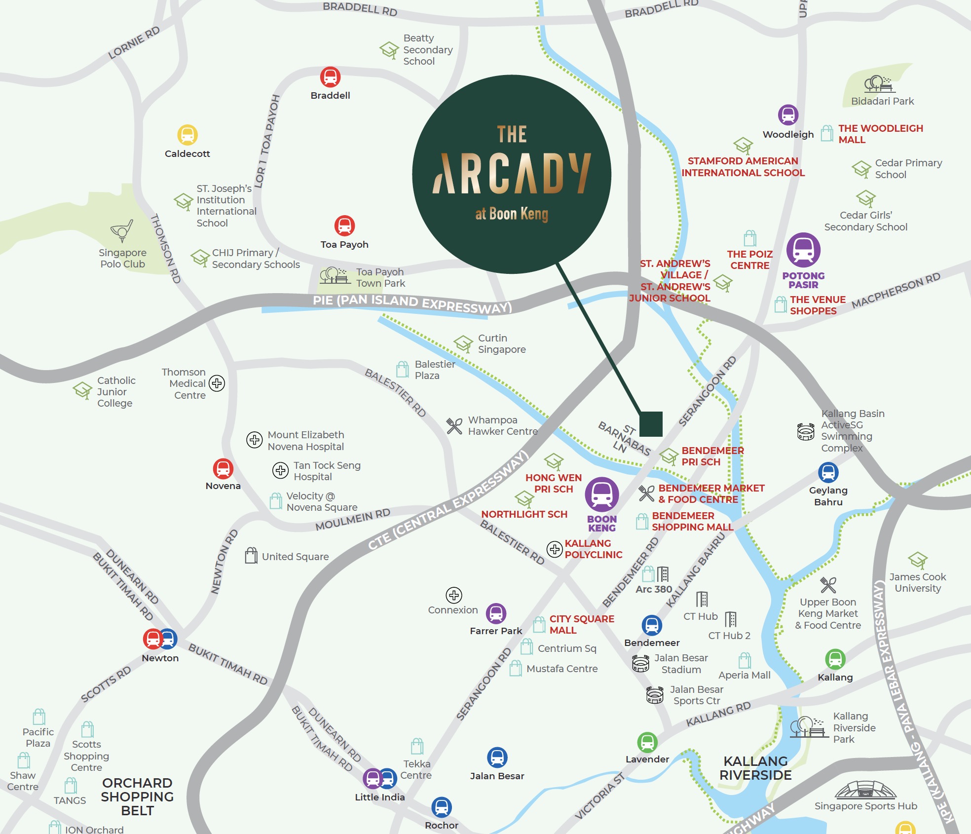 The Arcady Boon Keng - Location Map