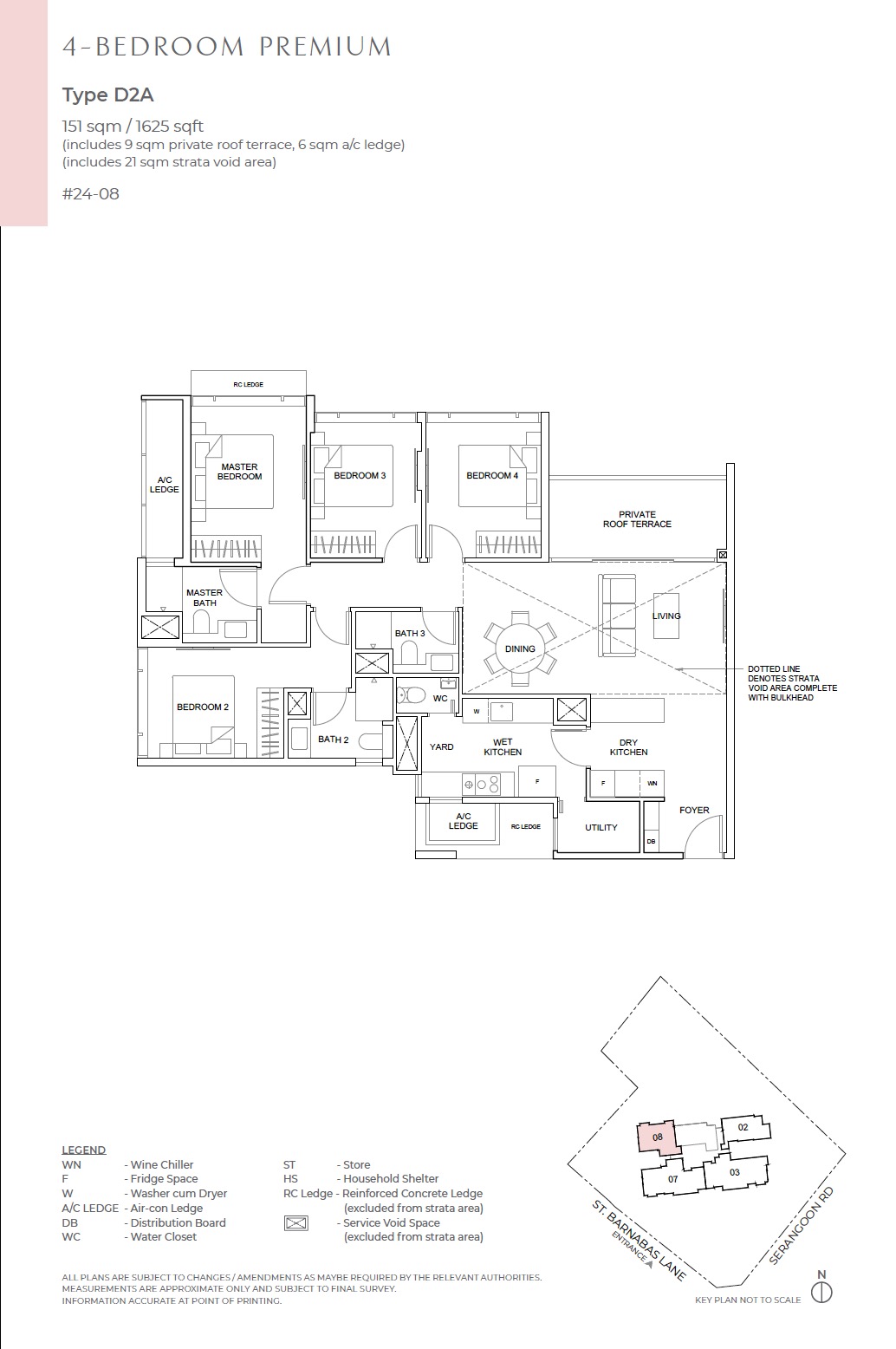 The Arcady Floor Plan - 4BR +Premium Type D2A