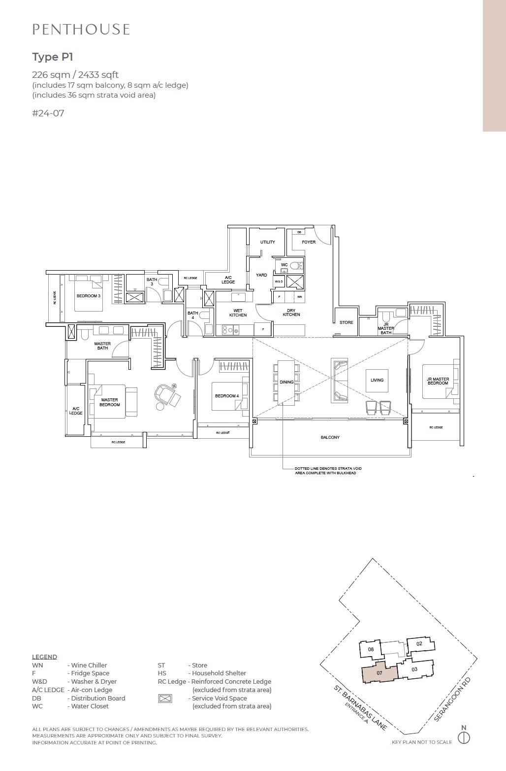 The Arcady Floor Plan - Penthouse P1