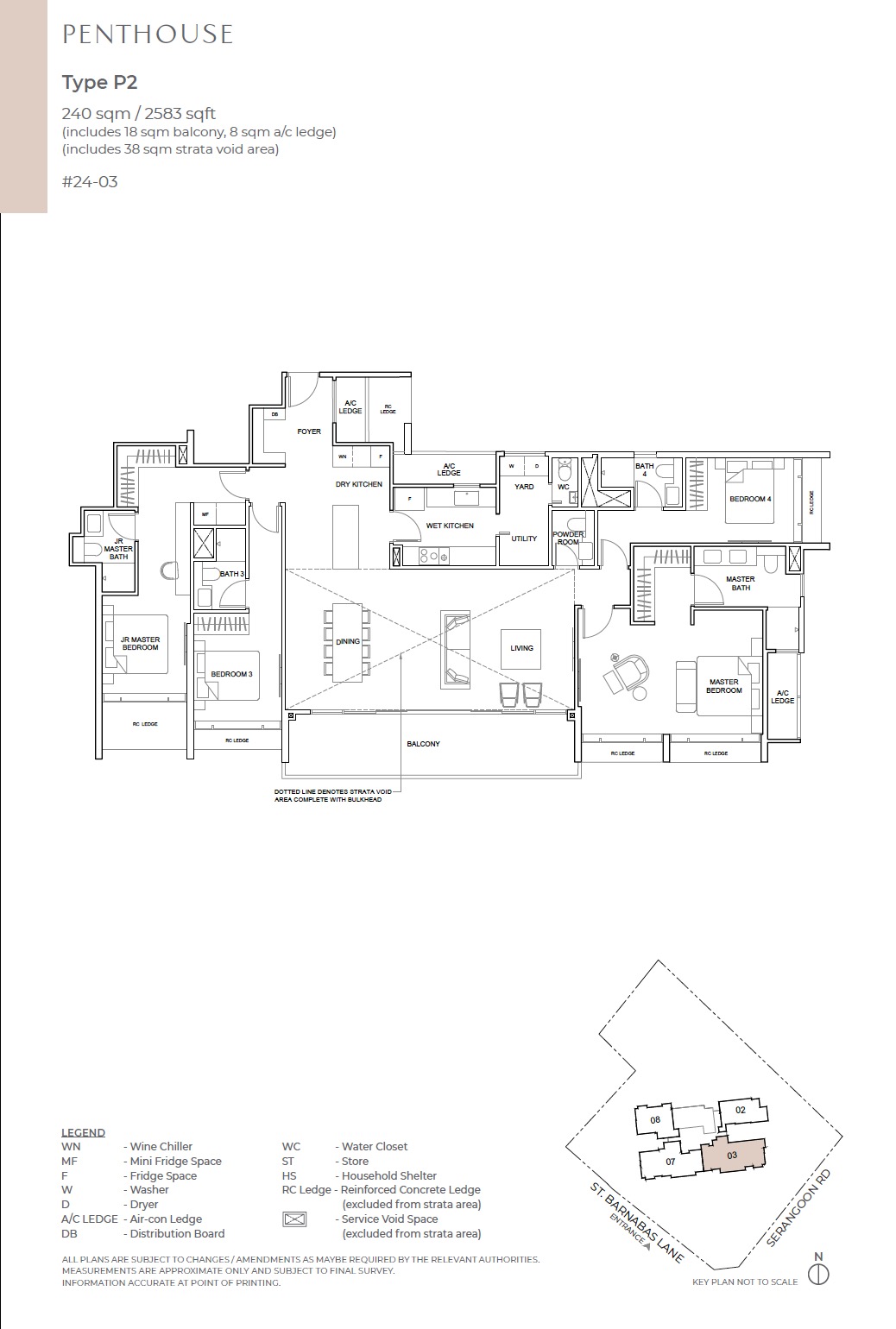 The Arcady Floor Plan - Penthouse P2