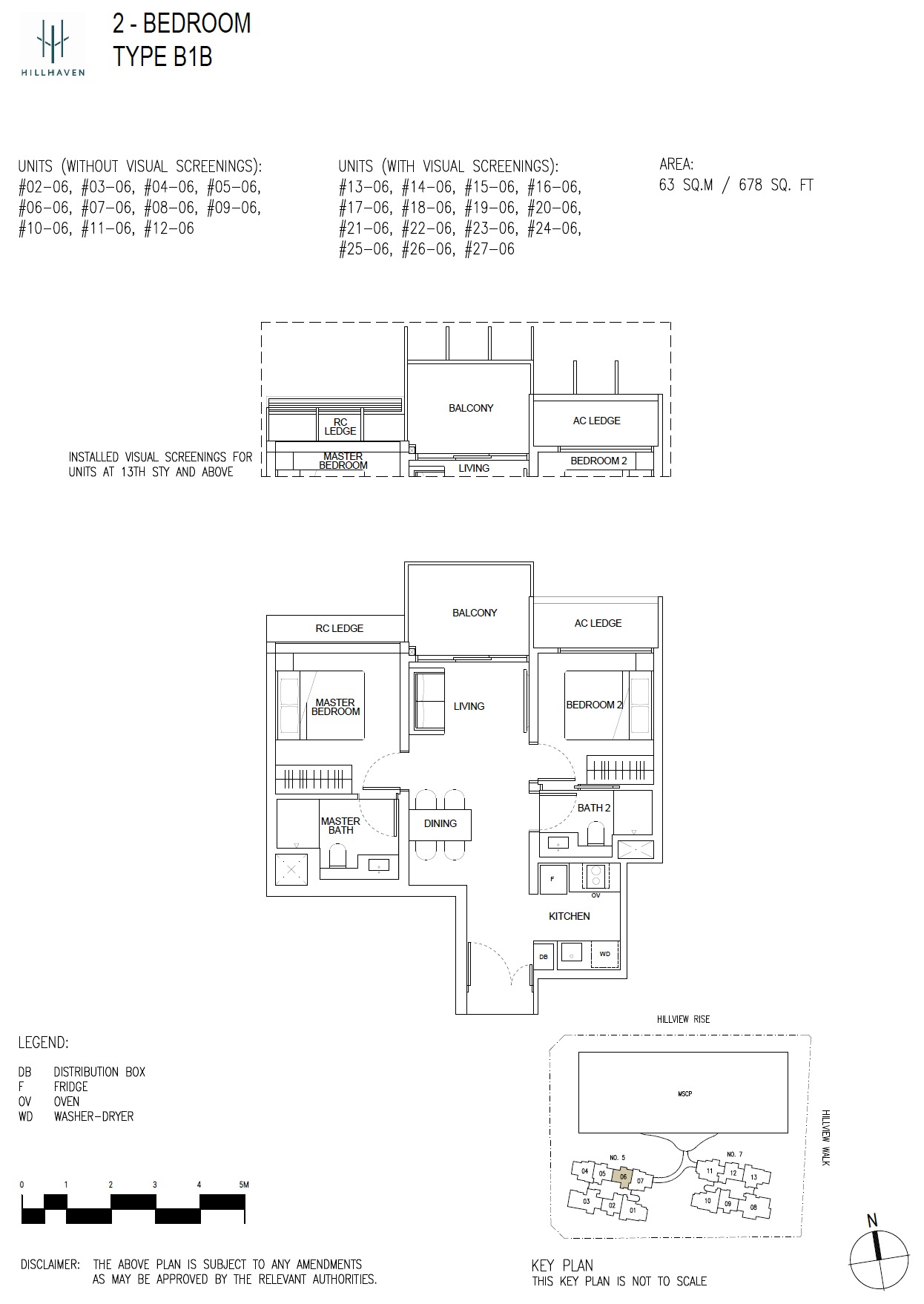 Hillhaven FloorPlan - 2BR B1B